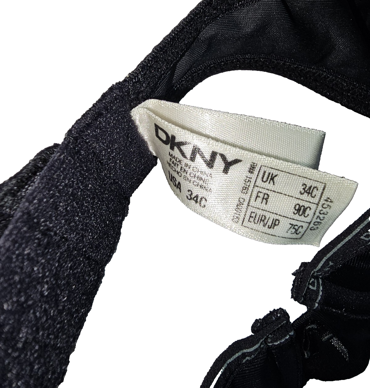 EK7596 Damen BH von DKNY, schwarz, Gr.75C2