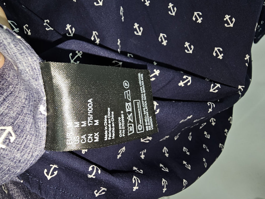 EK8358 Herren Hemd von H&M, Dunkelblau, Gr. M5