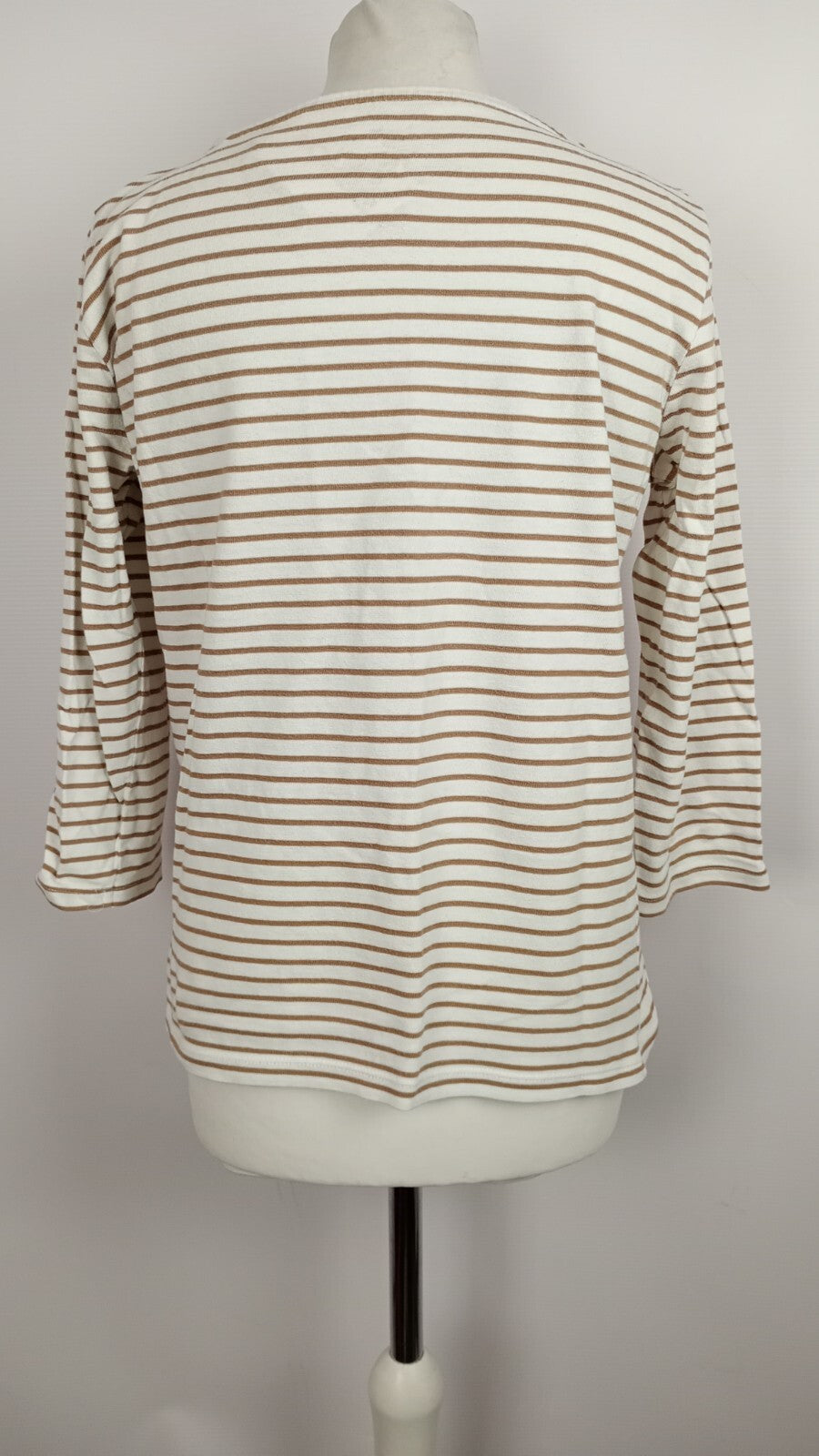 EK5205 Damen Shirt von Tom Tailor, weiß-braun, Gr.L4