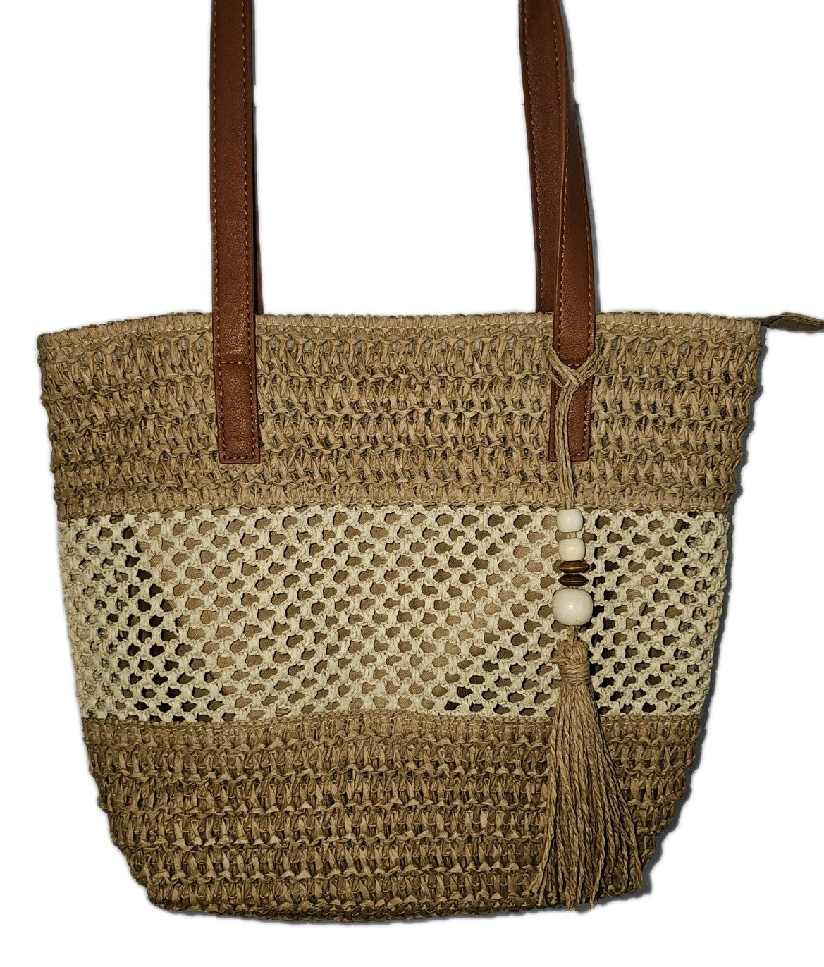 EK9426 Damen Tasche, beige, Mittelgroß1