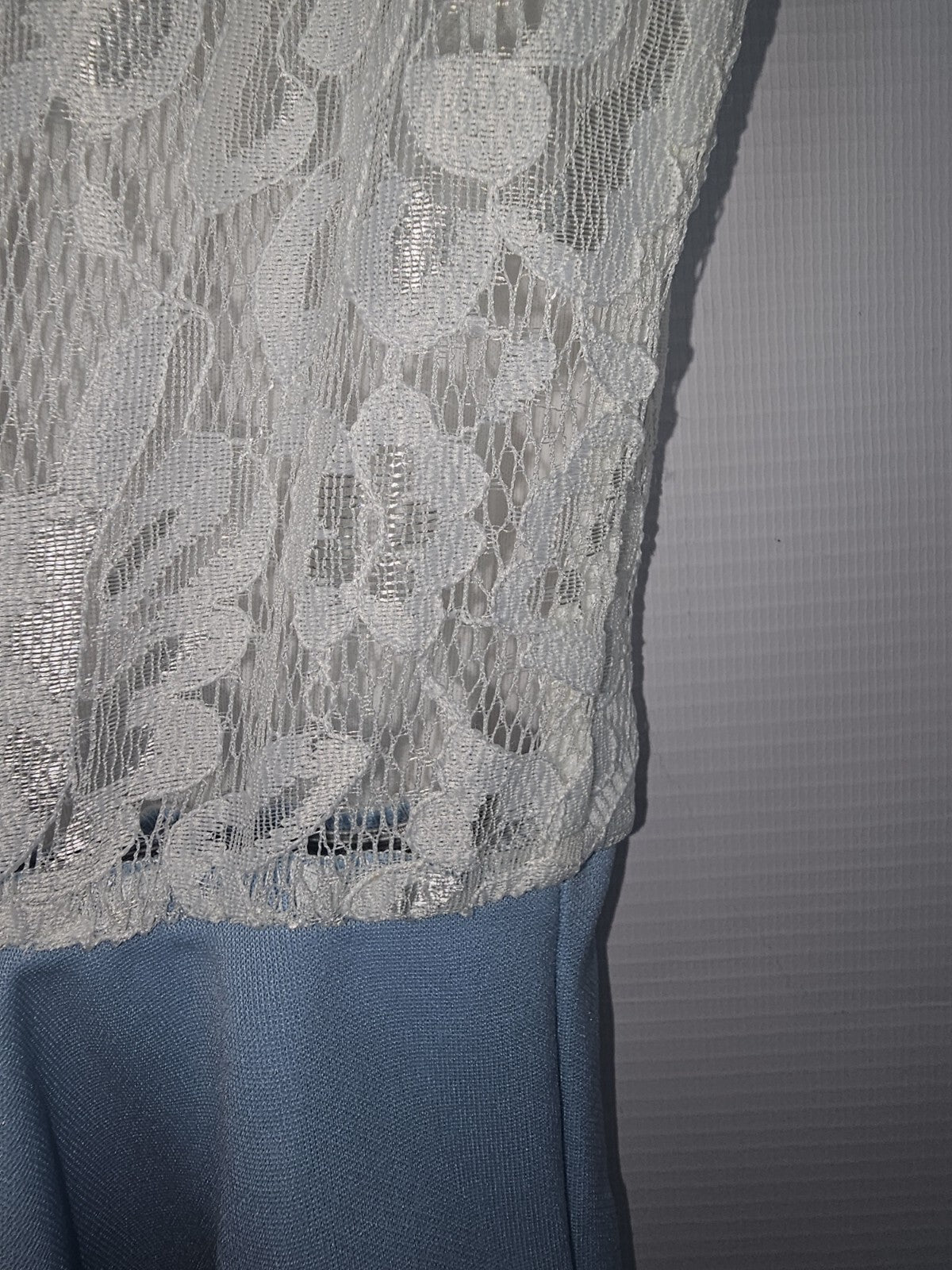 EK6954 Damen Kleid von Egowisch, weiß- blau, mit Gürtel, Gr.S4