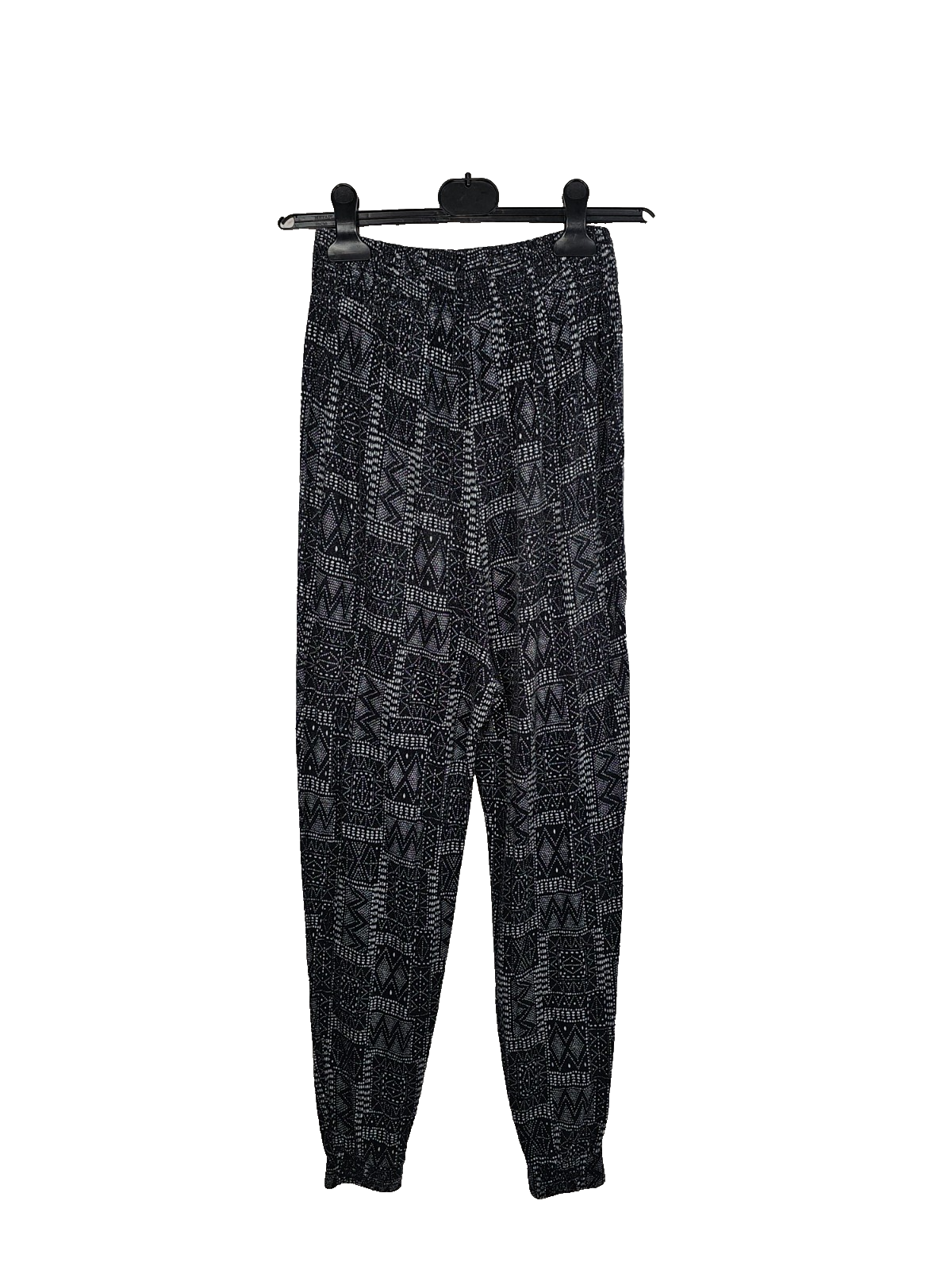 EK8253 Damen Stoff Hose von H&M,  Schwarz/Weiß,  Gr. S3