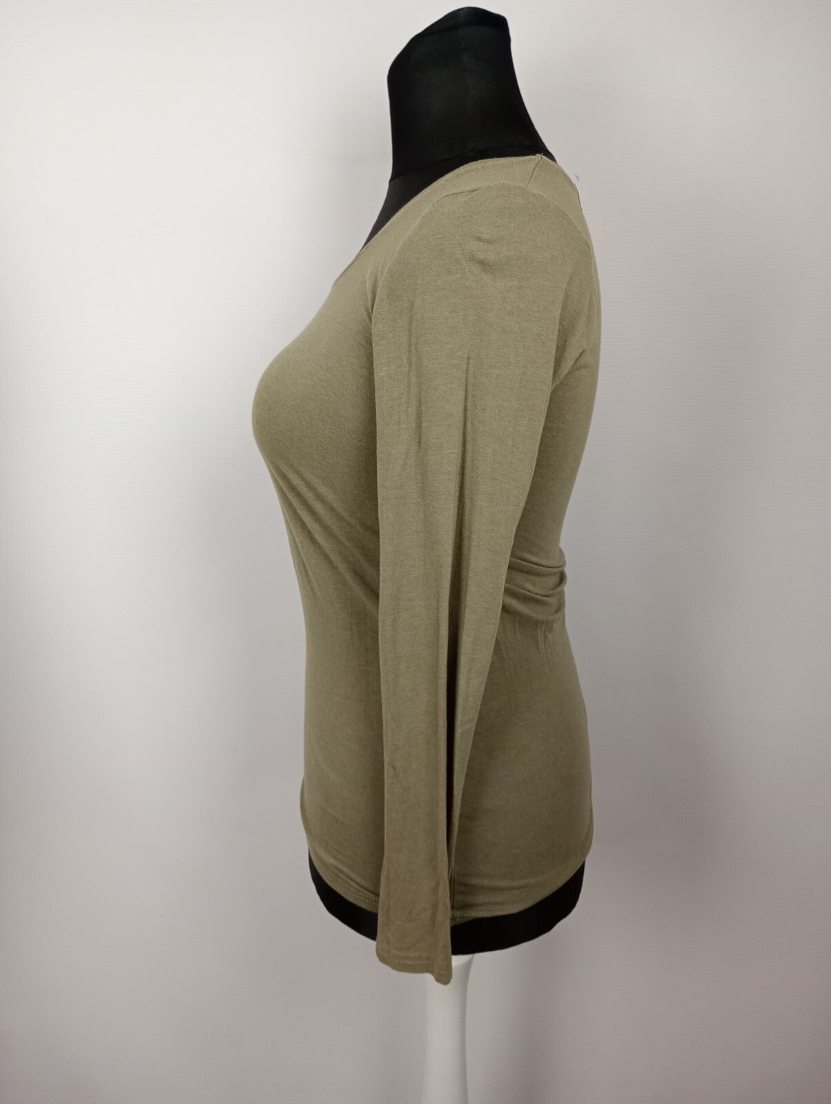 EK5079 Damen Langarmshirt von Saint Tropez, graugrün, Gr. XL3
