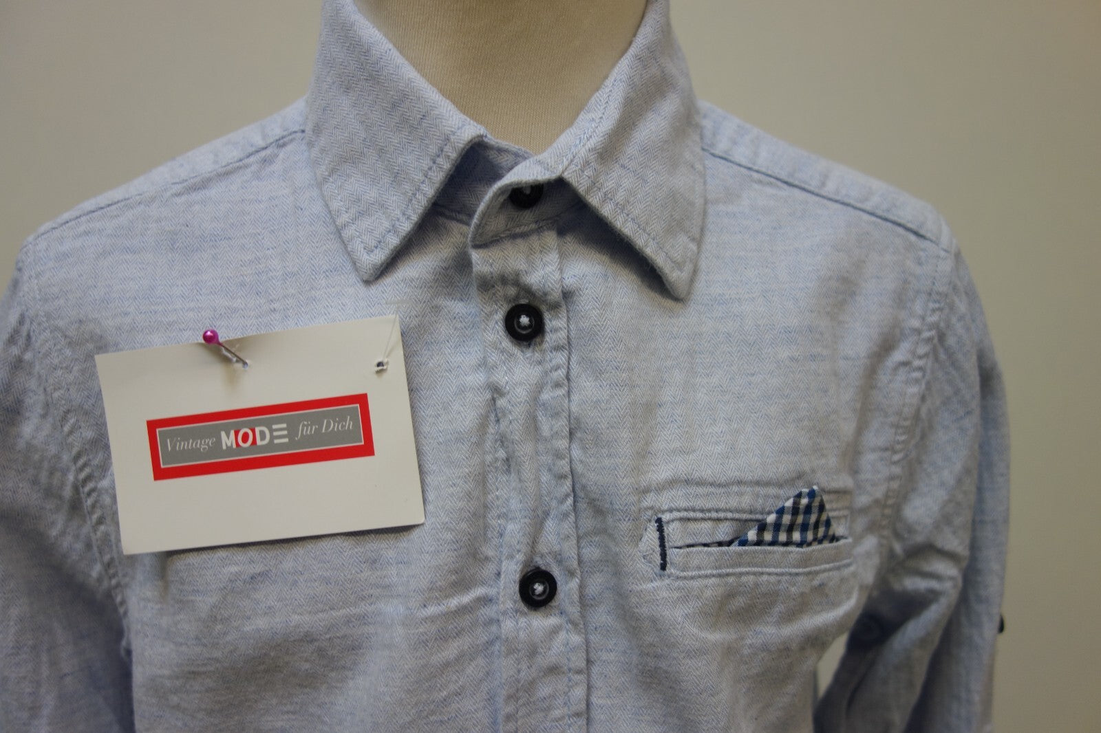 EK3636 Jungen Hemd vonnTom Tailor, blau, Gr. 128/1343