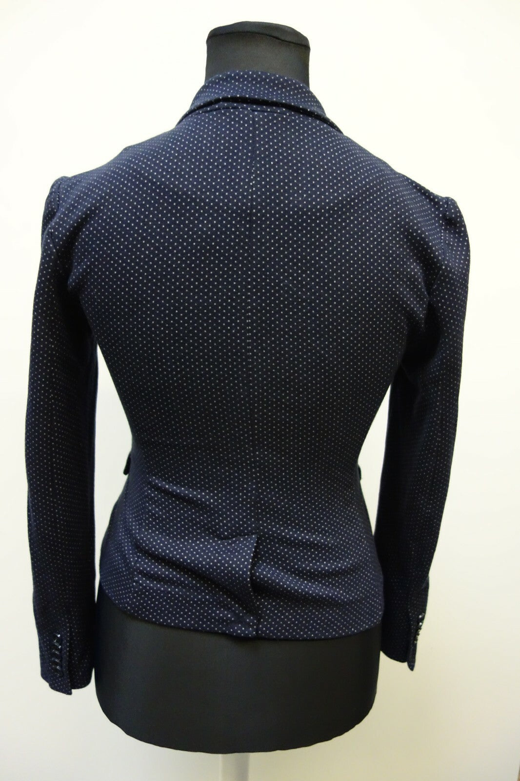 EK0713 Damen Blazer von s.Oliver, dunkelblau, gepunktet, S/M4