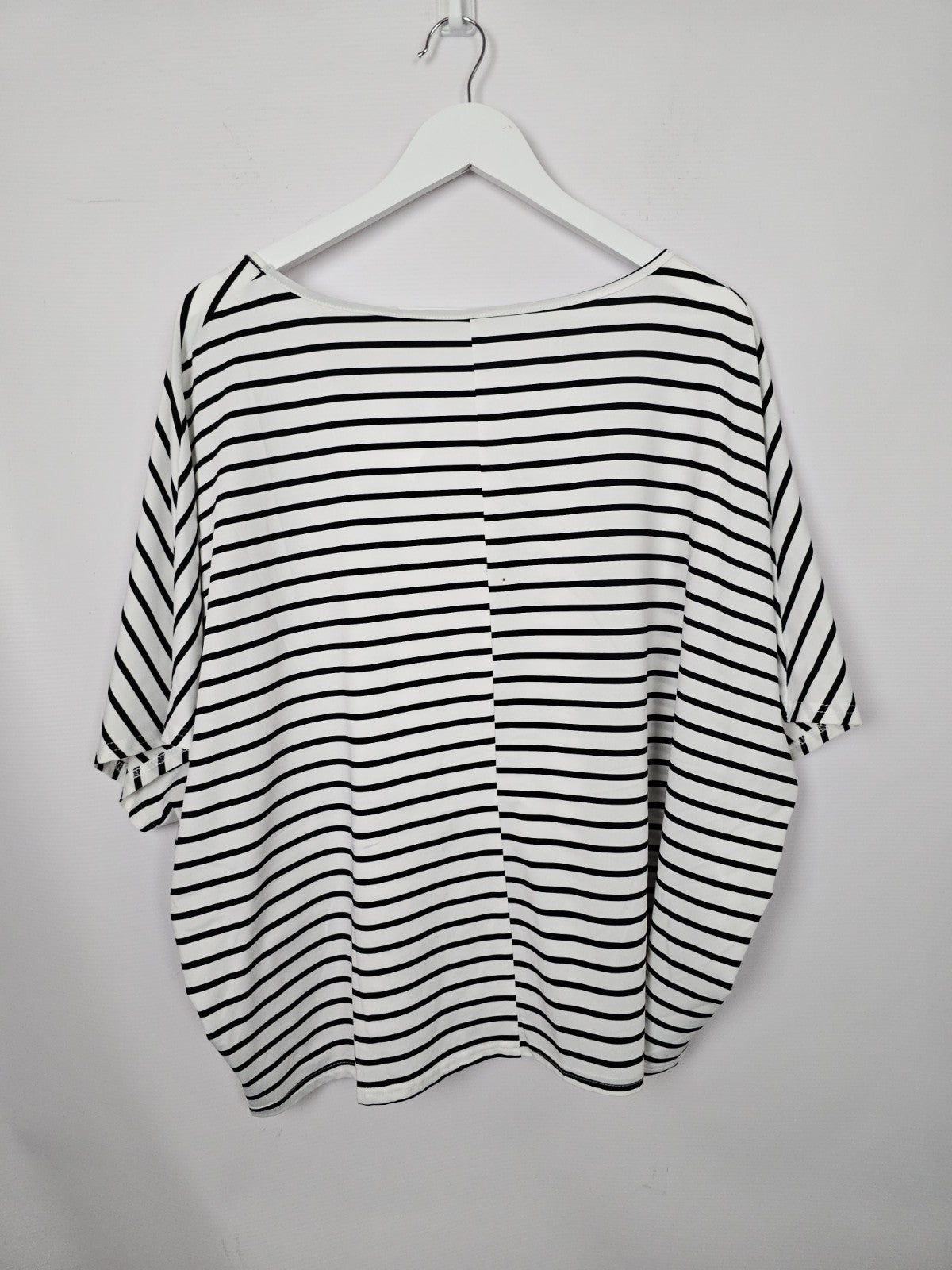 EK8879 Damen Bluse, Weiß/Schwarz, Gr. Ca XL2