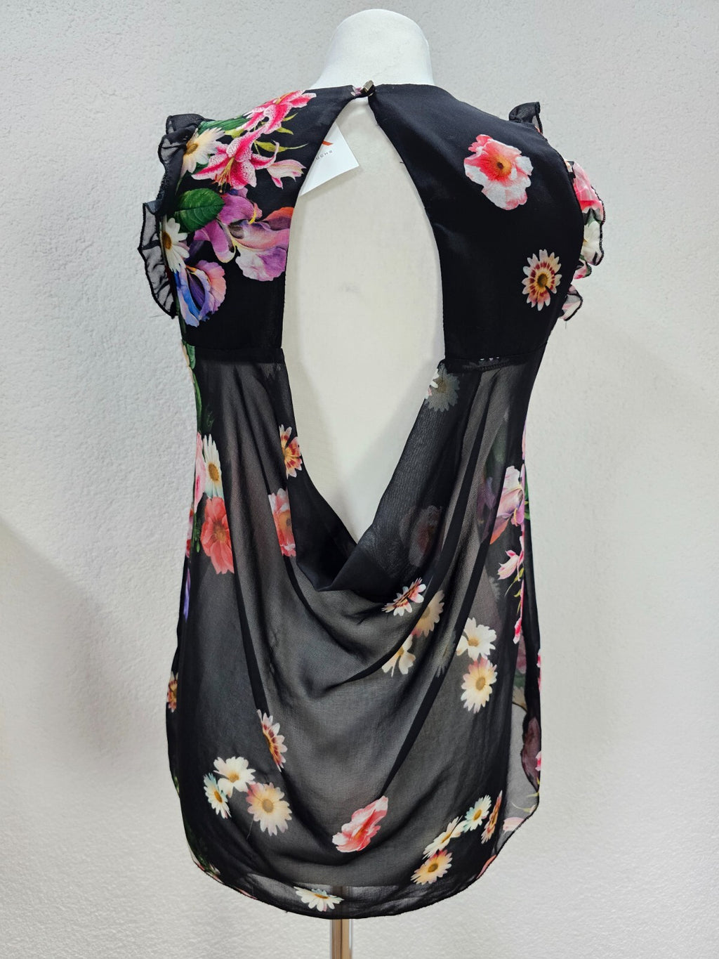 EK6099 Damen Bluse von Imperial, schwarz, Blumen, Gr. S3