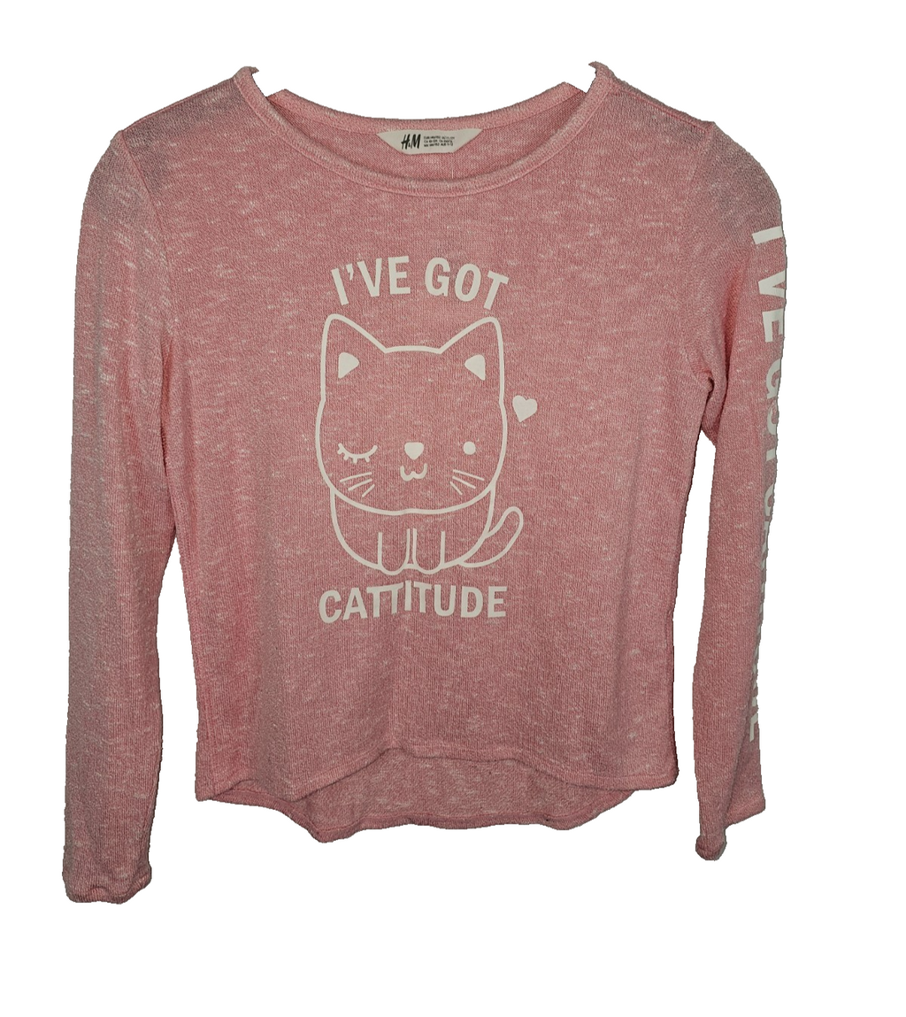 EK7871 Damen Sweatshirt von H&M, Rosa, Gr. 146/1520
