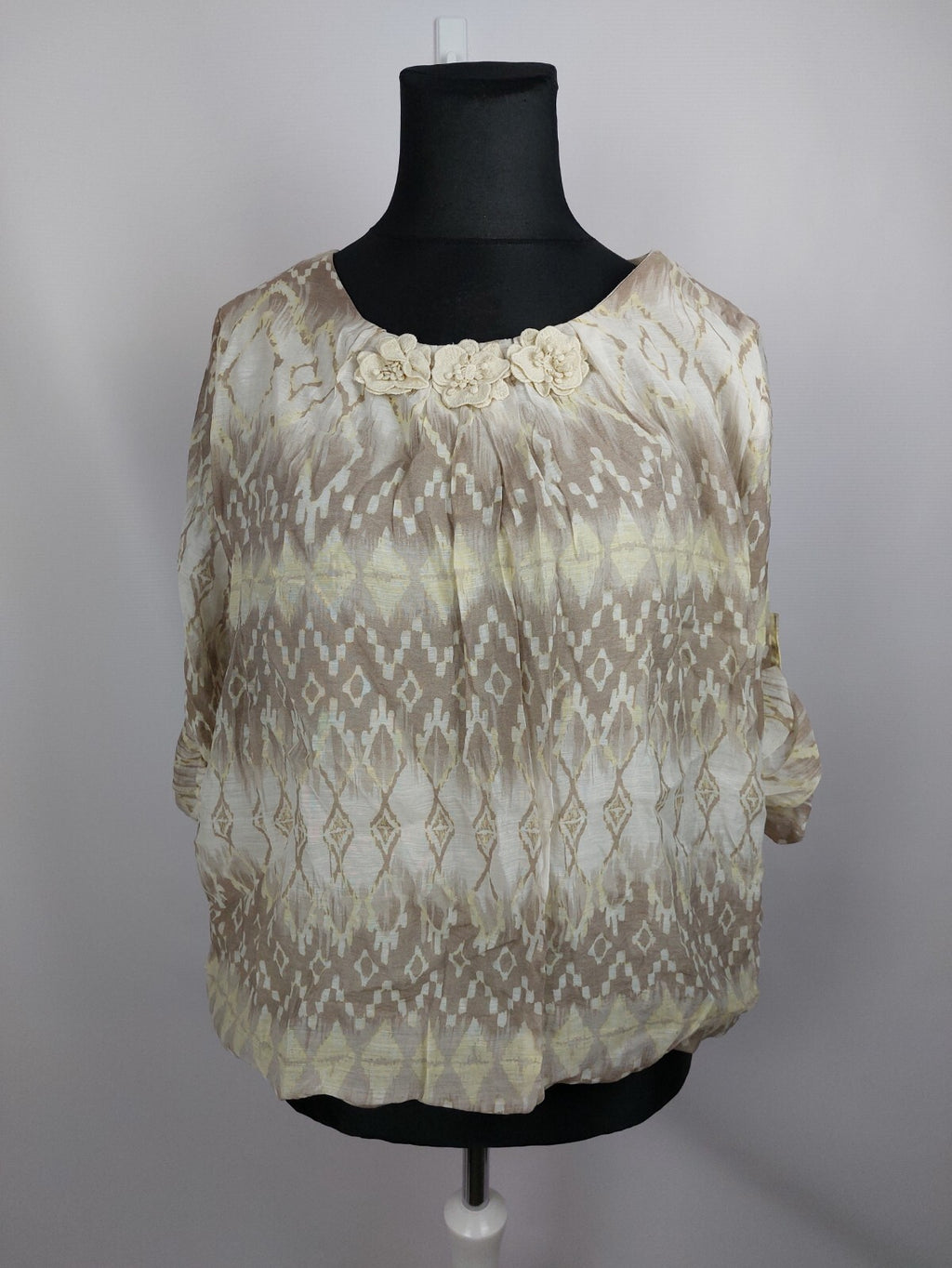 EK4678 Damen Bluse von Laura Torelli, beige, Gr. 480