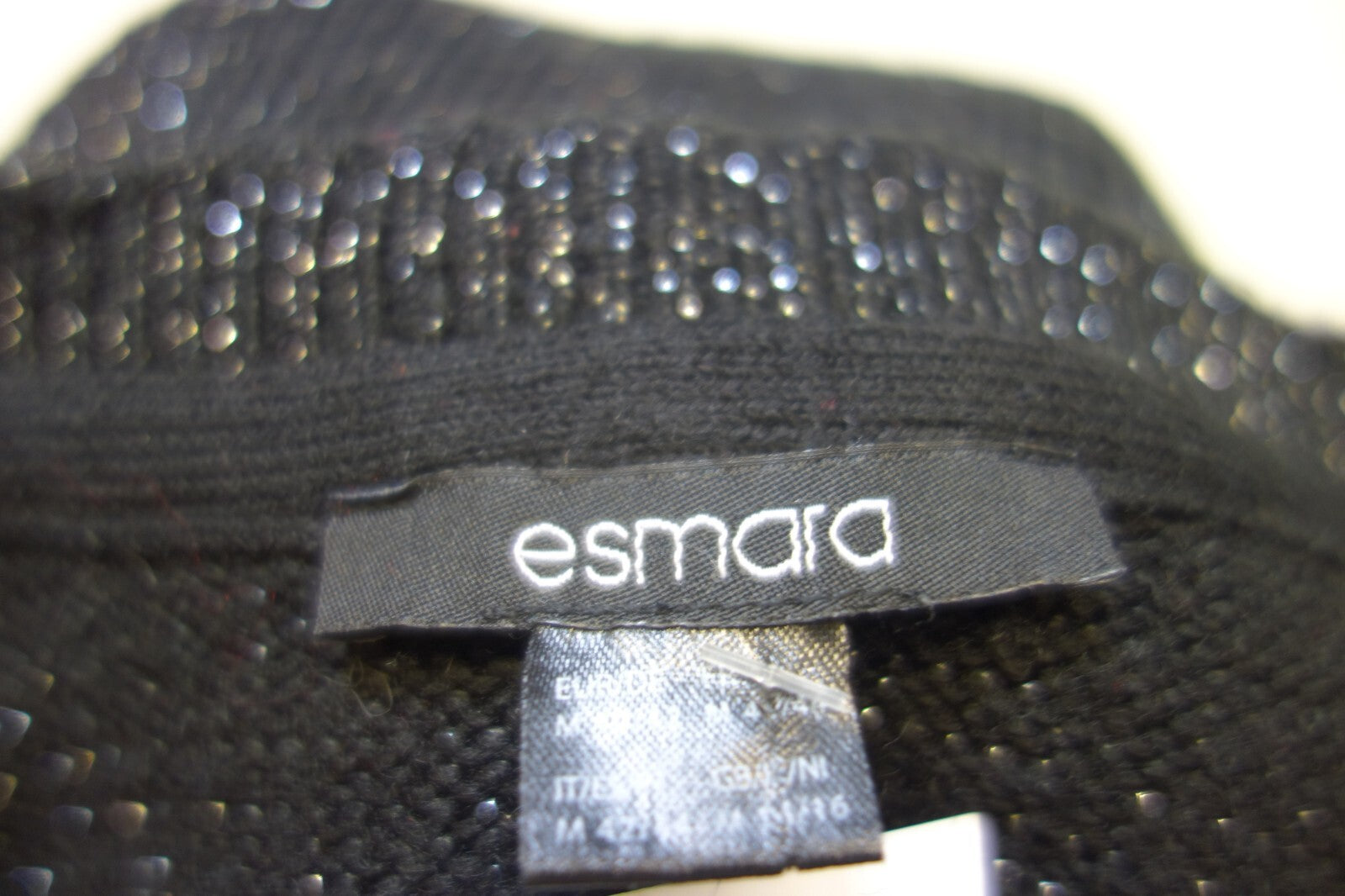 EK2100 Damen Pullover von Esmara, schwarz-glitzernd, gr. 40/424