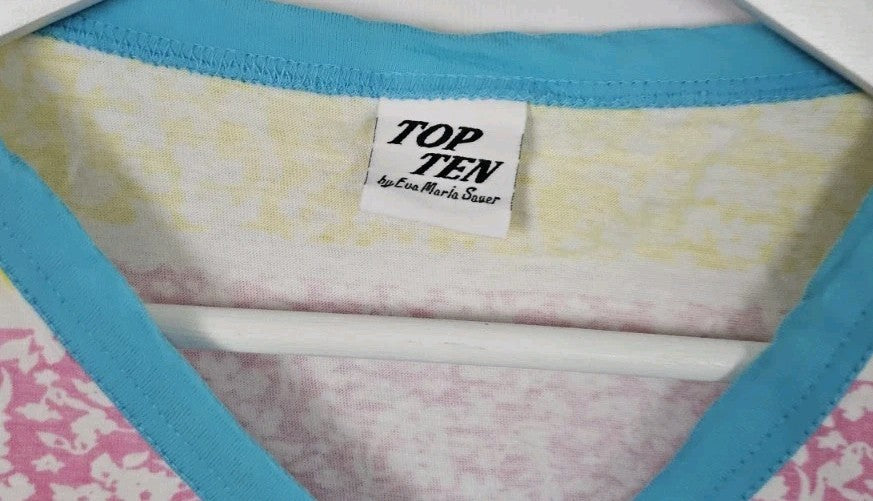 EK9304 Damen  Schlafanzug Top Ten by Eva Maria Sauer Gr.42 Blau2