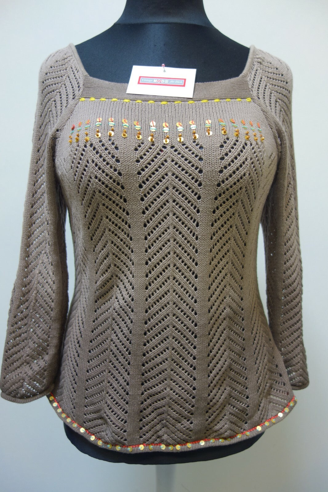 EK1712 Damen Pullover von Fransa, hellbraun, XL0
