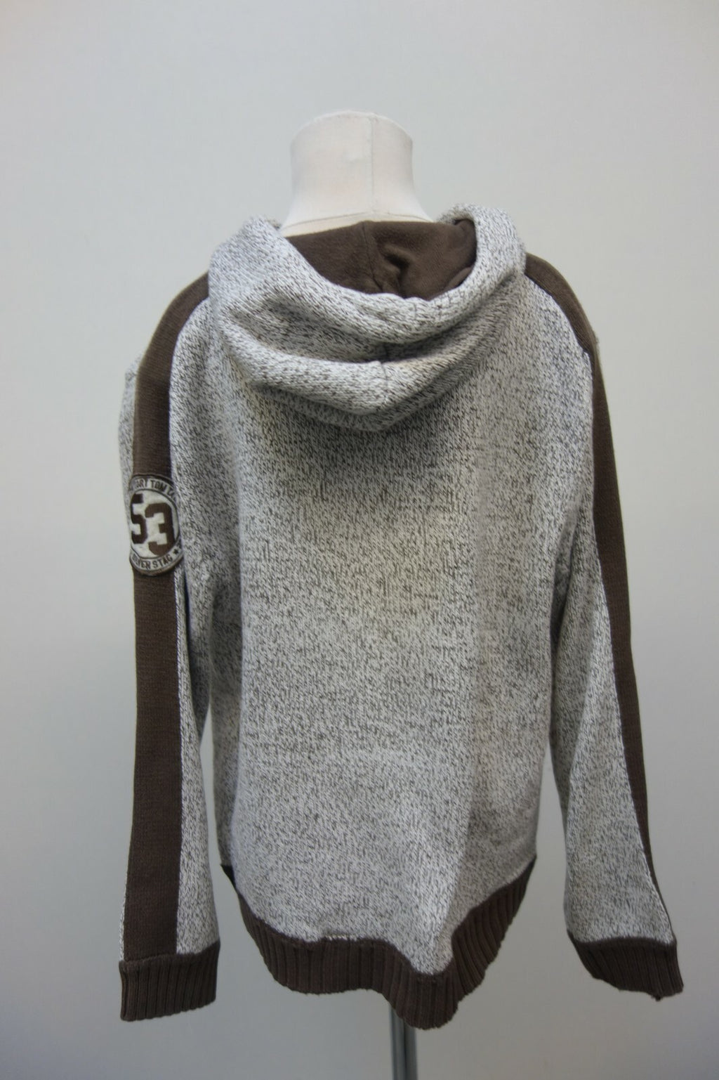 EK1025 Damen Pullover von Tom Tailor, weiß-braun, Gr. S4
