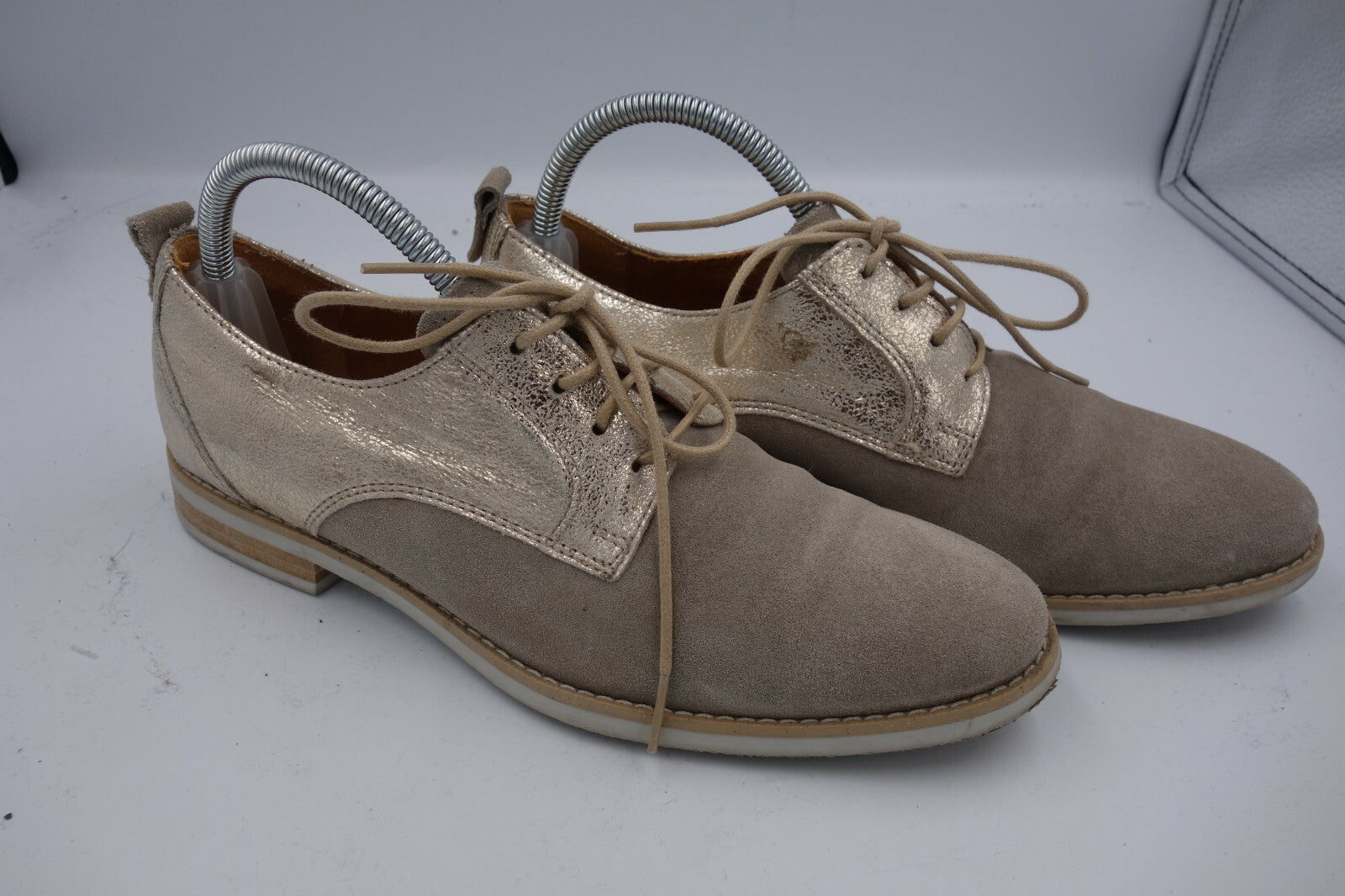 ES0159 Damen Halbschue von Schuhengel, grau, 372