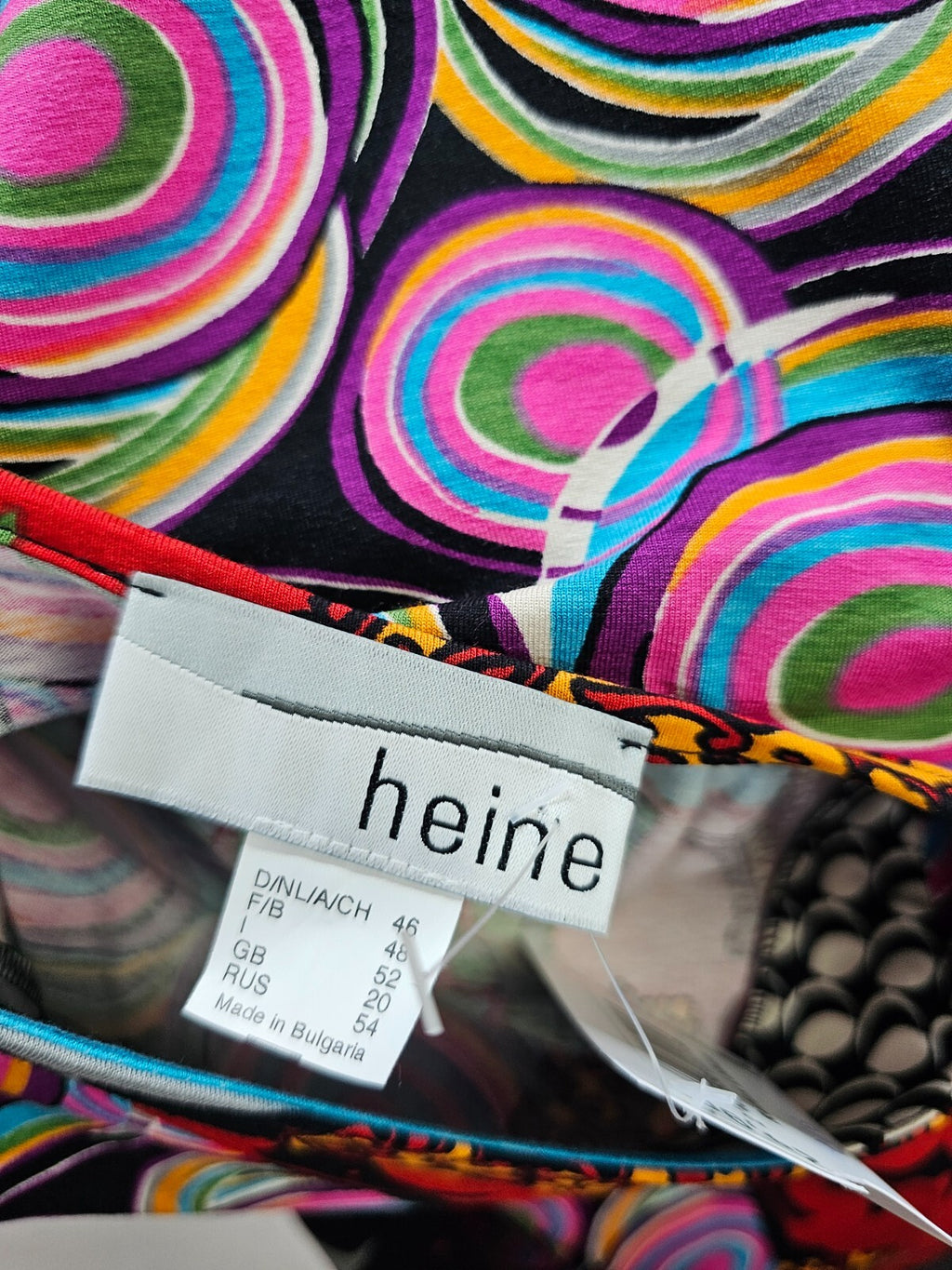 EK0977 Damen Kleid von Heine, mehrfarbig mit Muster, Gr. 467