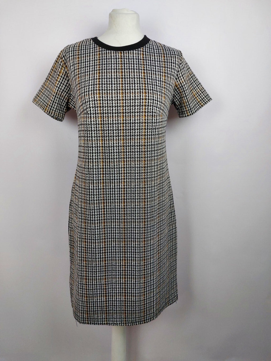 EK4713 Damen Kleid von Janina, schwarz/weiß/gelb, Gr. 381