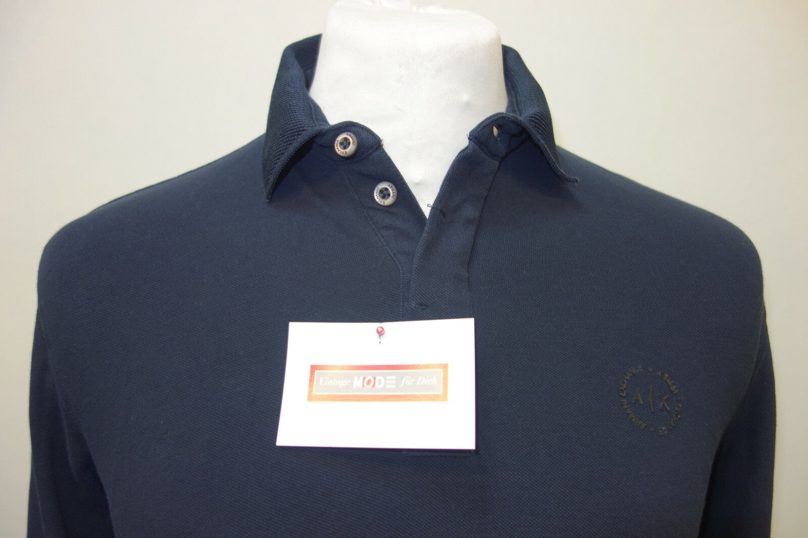 EK0708 Herren Poloshirt von Armani Exchange, schwarz, S1