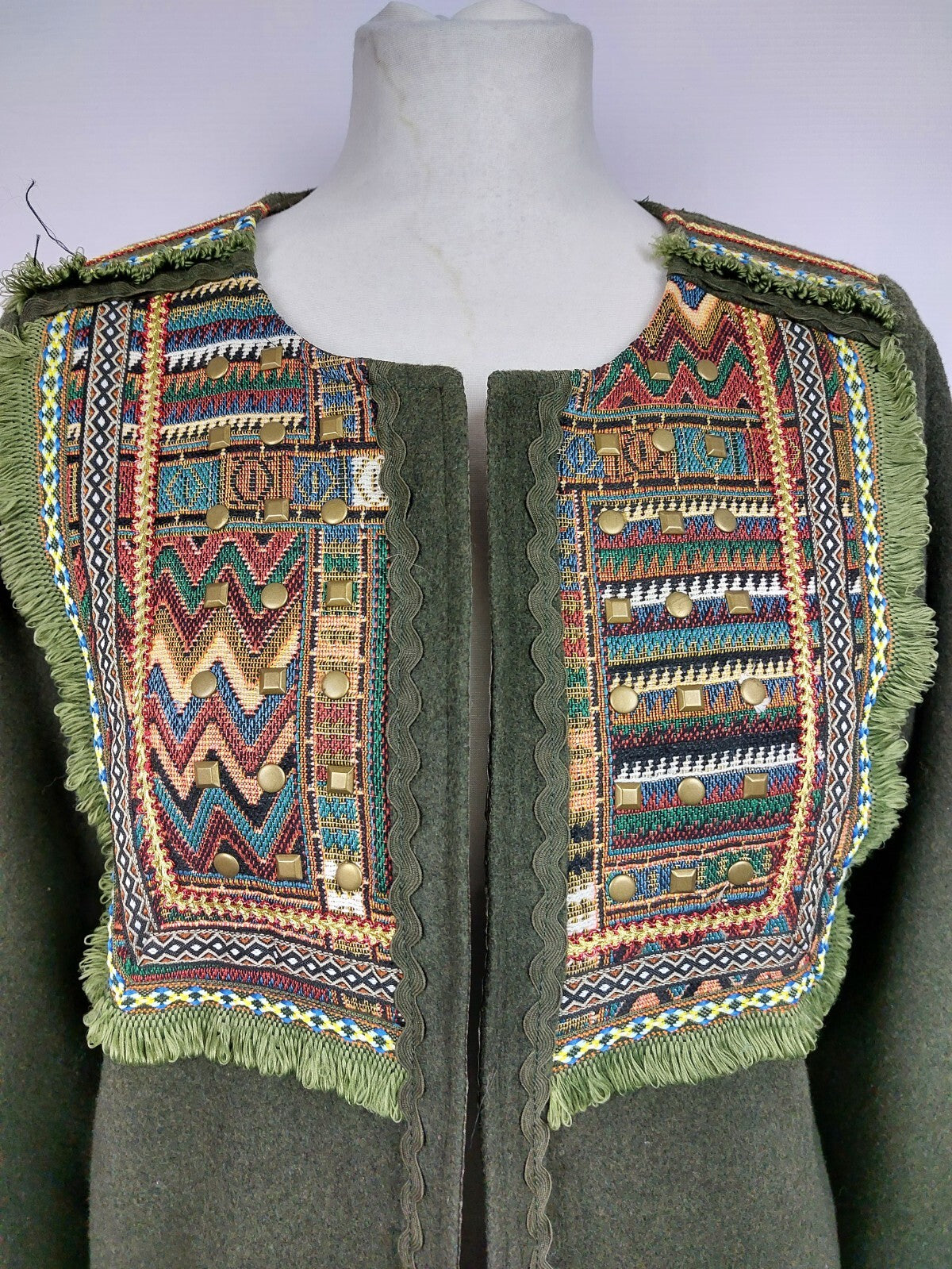 EK2467 Damen Jacke von Ciao Milano, grün, traditionell, Gr. M1