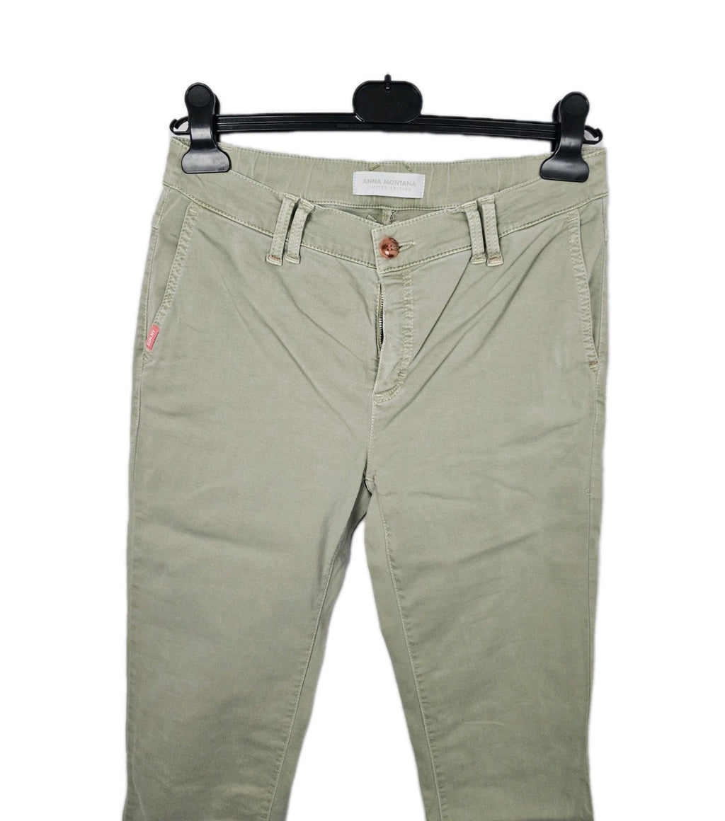 EK9088 Damen Hose von Anna Montana, Hellgrün/Beige, Gr. 381