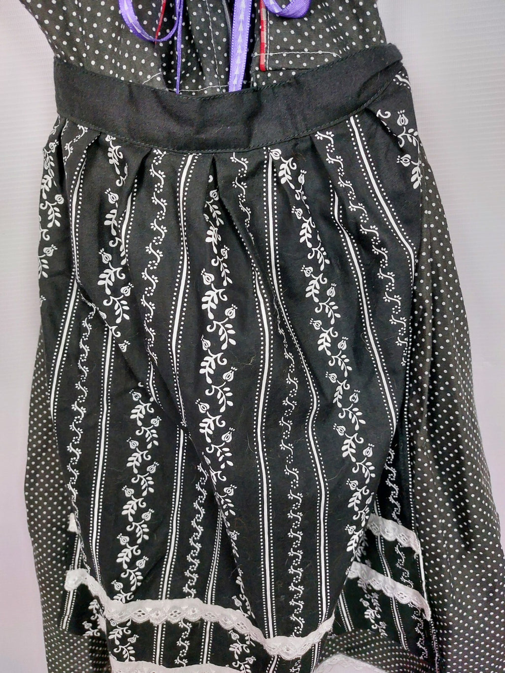 EK4045 Damen Dirndl, schwarz-weiß, Gr. 362