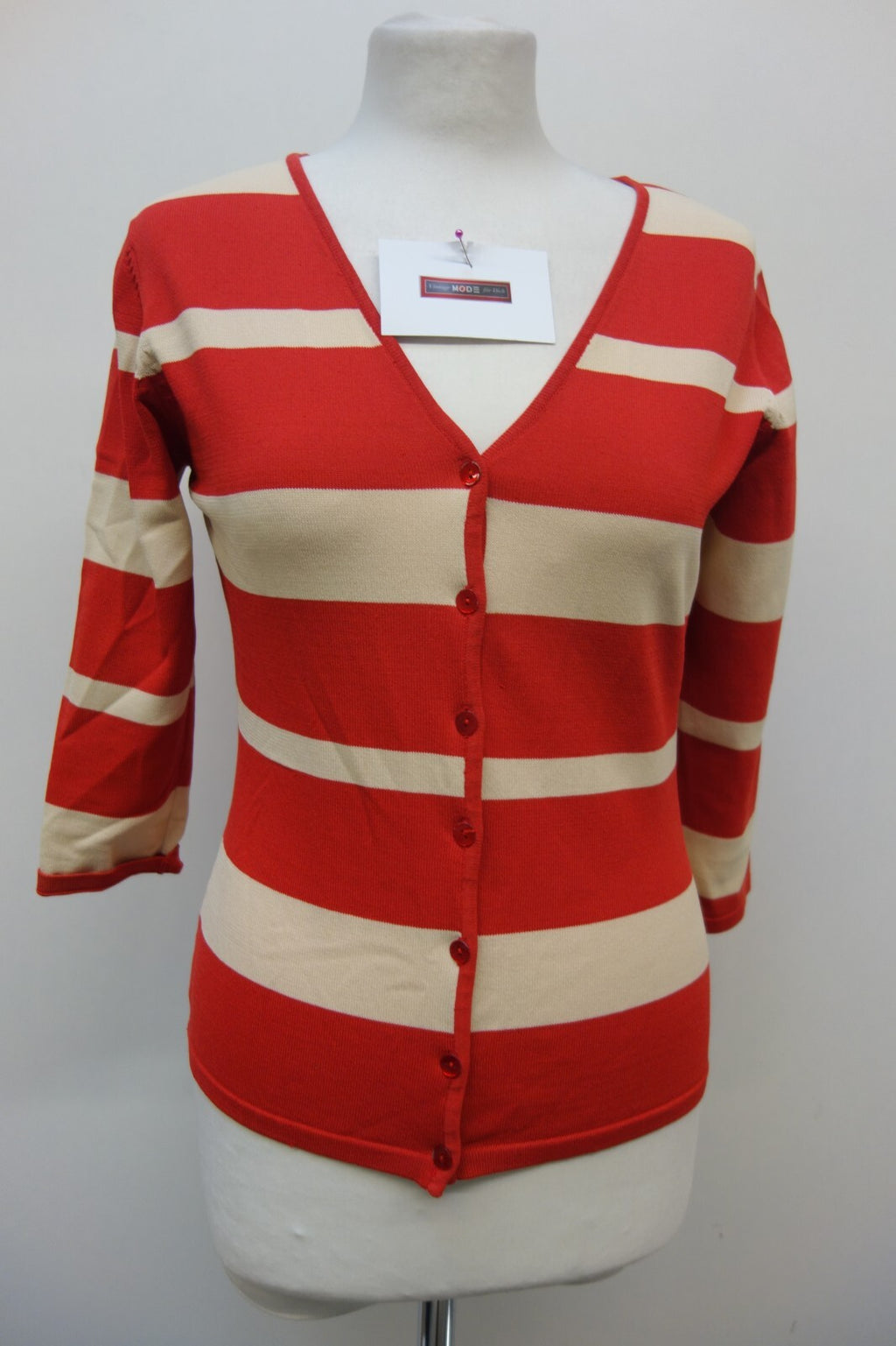 EK3059 Damen Strickjacke von Blue Joint, gestreift, Gr. S/M0