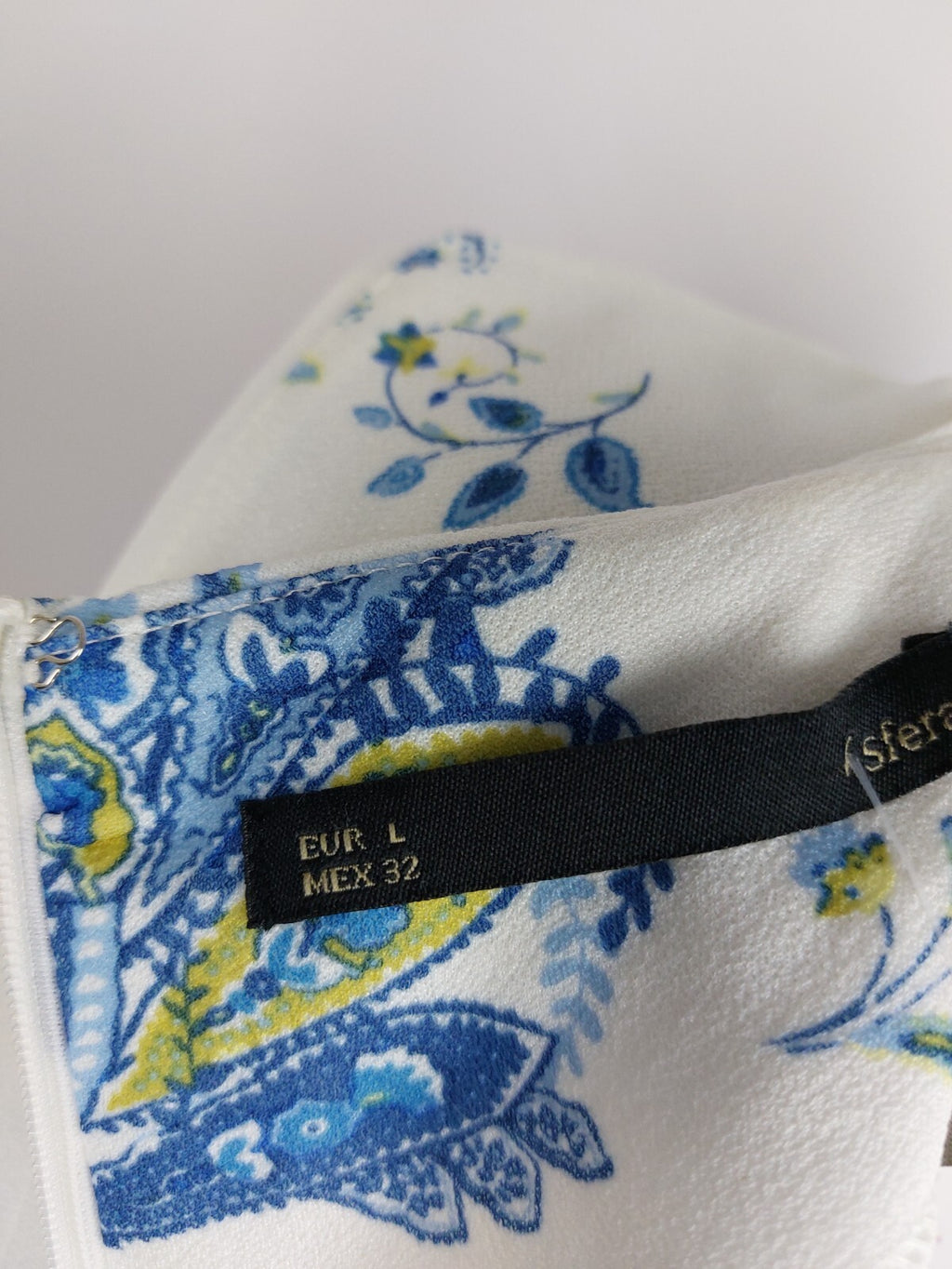 EK3325 Damen Kleid von sfera, weiß/blau, Gr. L7