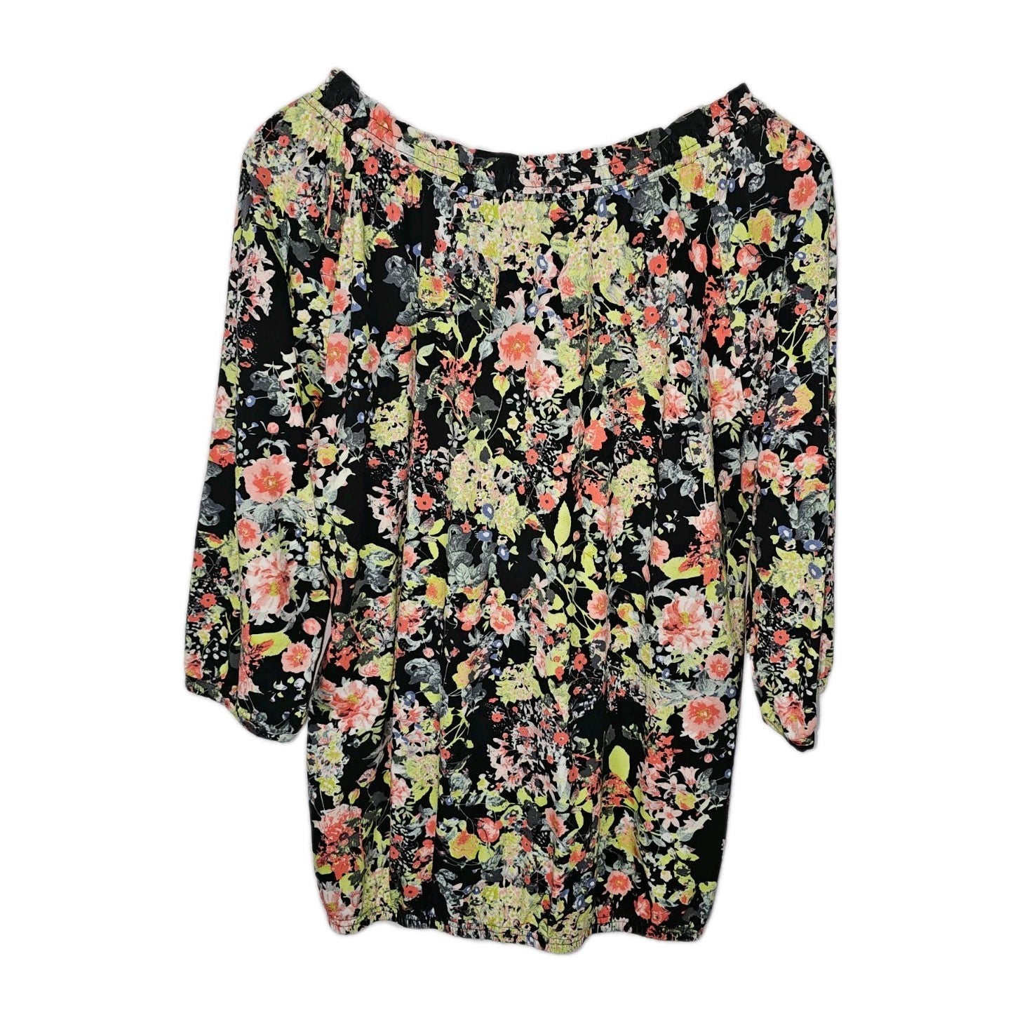 EK10962 Damen Shirt von Adler, Mehrfarbiges Blumenmuster, Gr.L2