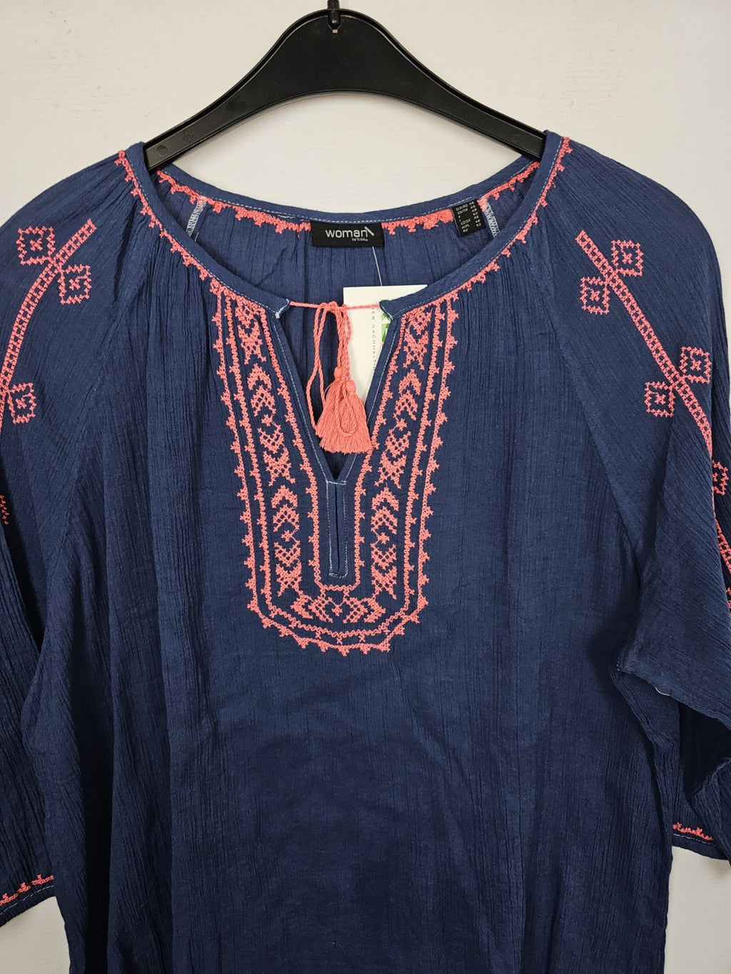 EK9070 Damen Bluse von Tchibo, Dunkelblau, Gr. 461