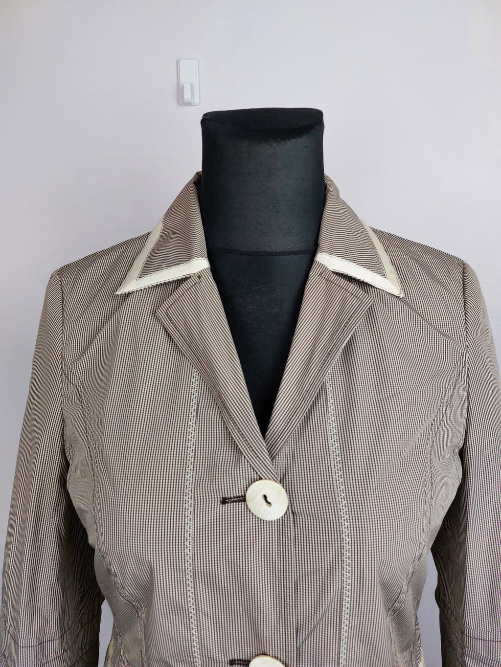 EK4892 Damen Jacke von Isabel, beige/braun kariert, Gr. 401