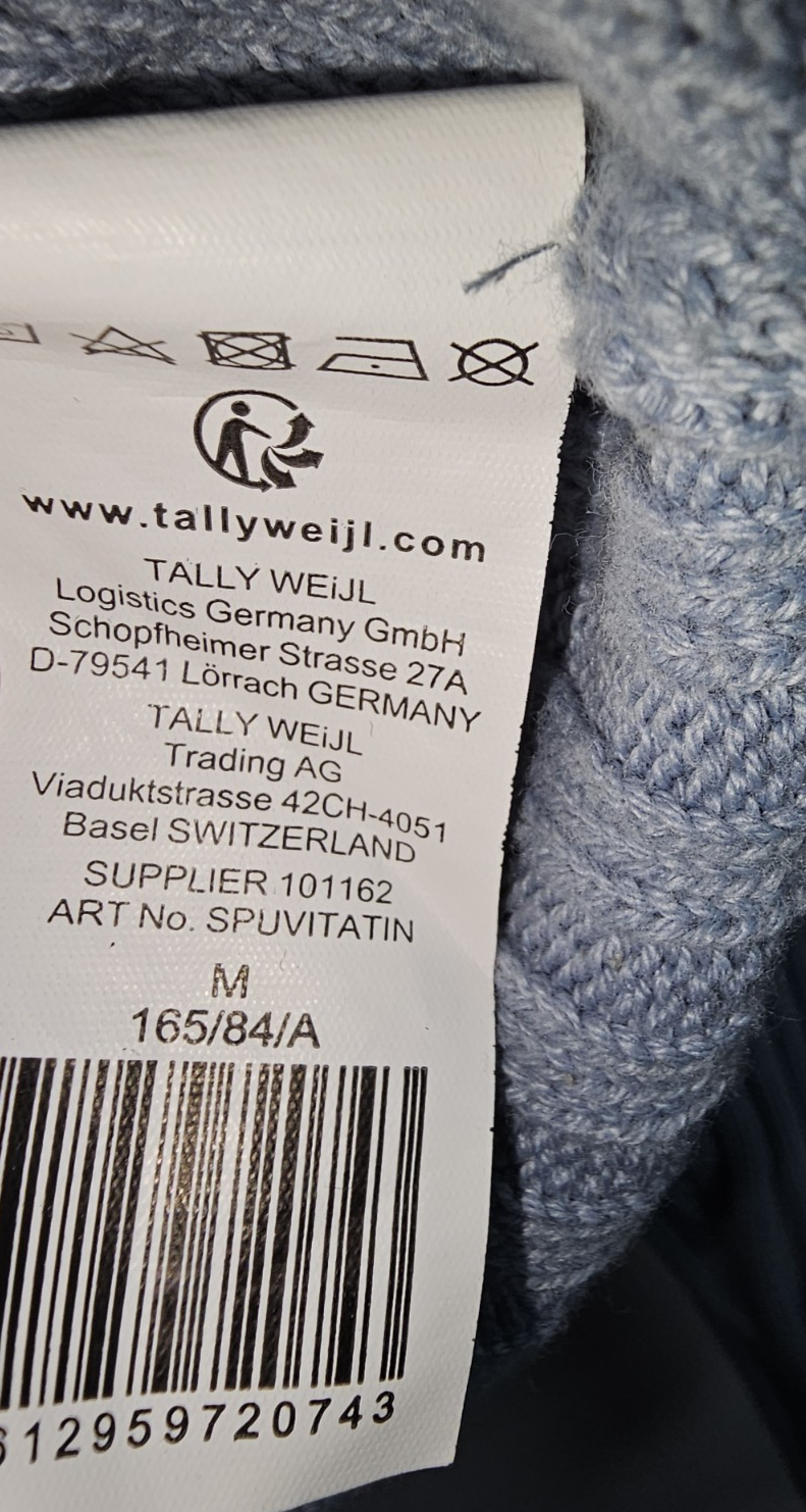 EK2640 Damen Pullover von Tally Weijl, Hellblau, Gr. M3