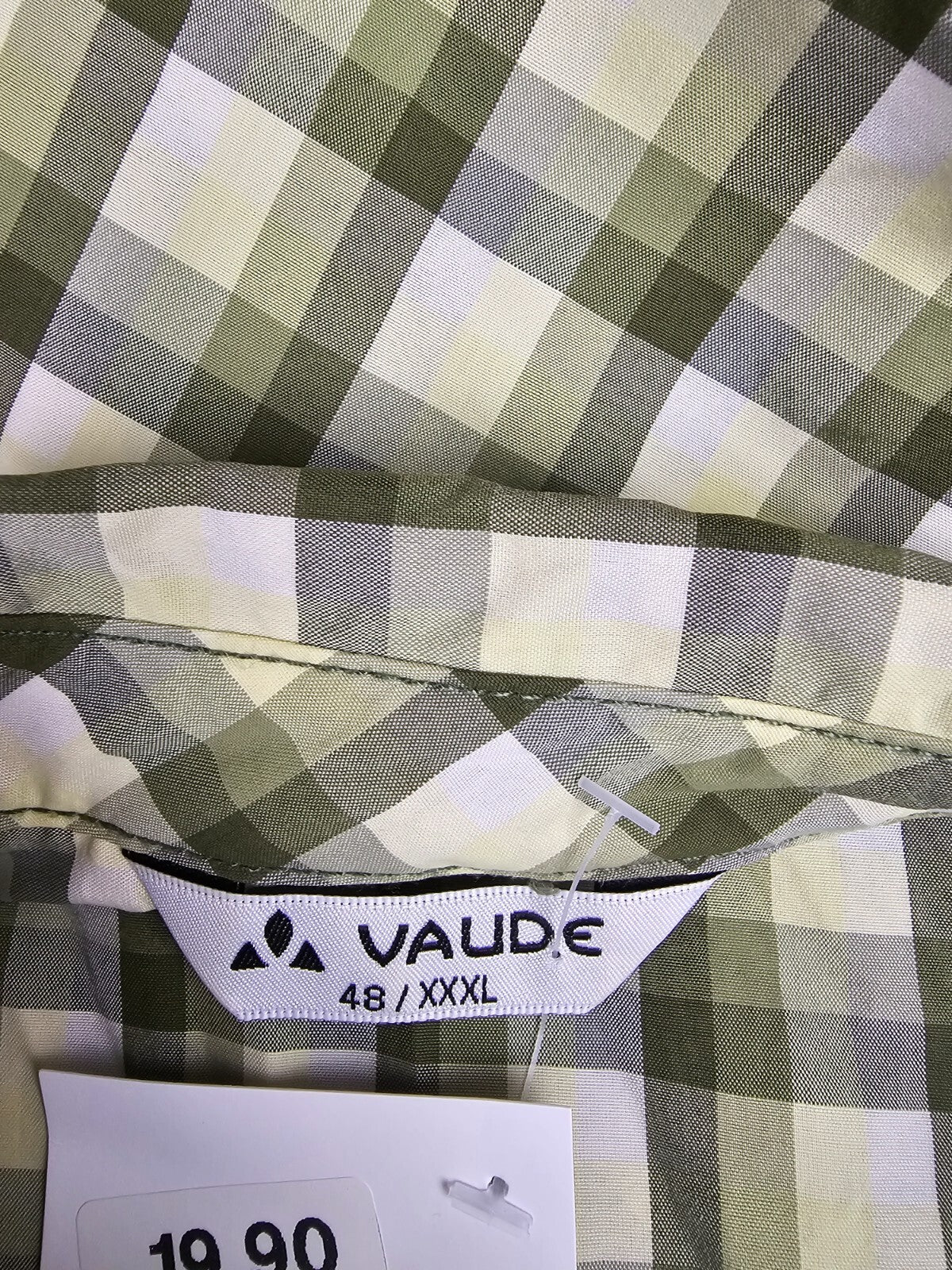 EK5488 Damen Bluse von Vaude, grün kariert, Gr. 487