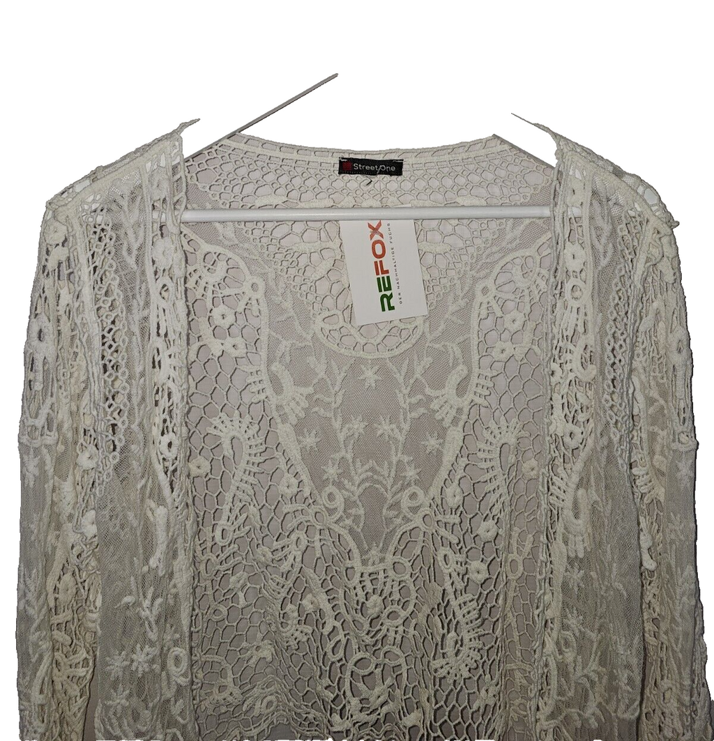 Ek6011 Damen Strickjacke von Street One, Weiß, Gr.M1