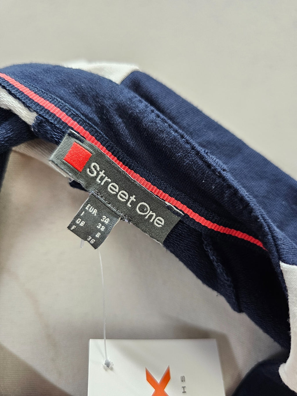 EK5897 Damen Langarmshirt von Street One, blau/weiß, Gr. 344