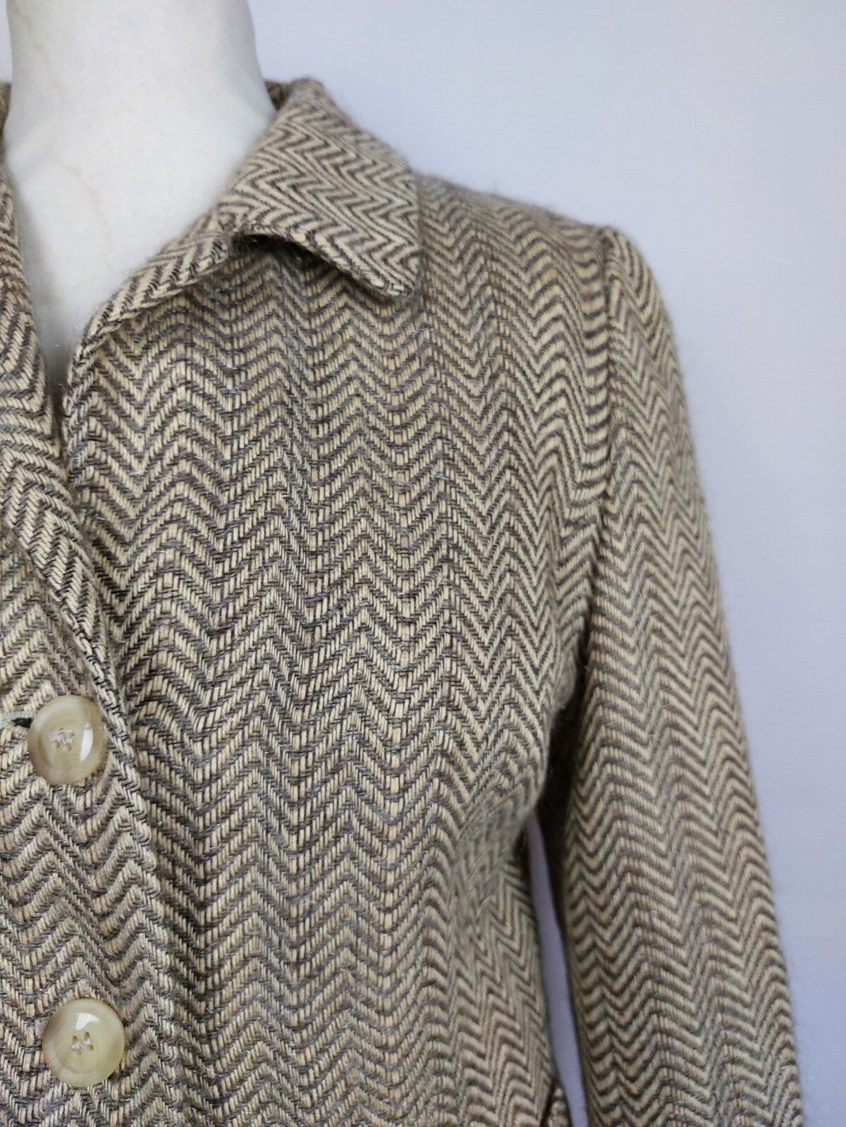 EK0060Damen Blazer von Team Couture, beige gemustert, Gr. 361