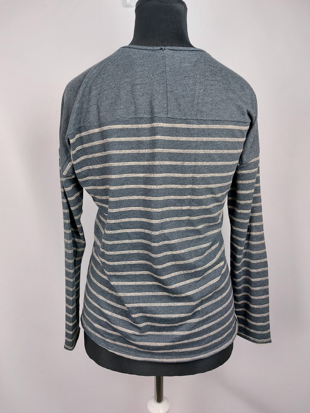 EK4440 Damen Langarmshirt von edc, grau, gestreift, Gr. L2