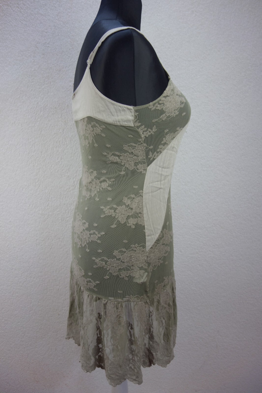 EK1823 Damen Kleid von Re-Fashion&Style, grau-grün, Gr.S2