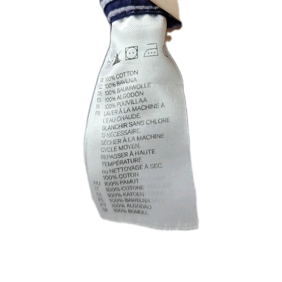 EK9229 Herrenhemd H&M Gr.38 Blau Gestreift3