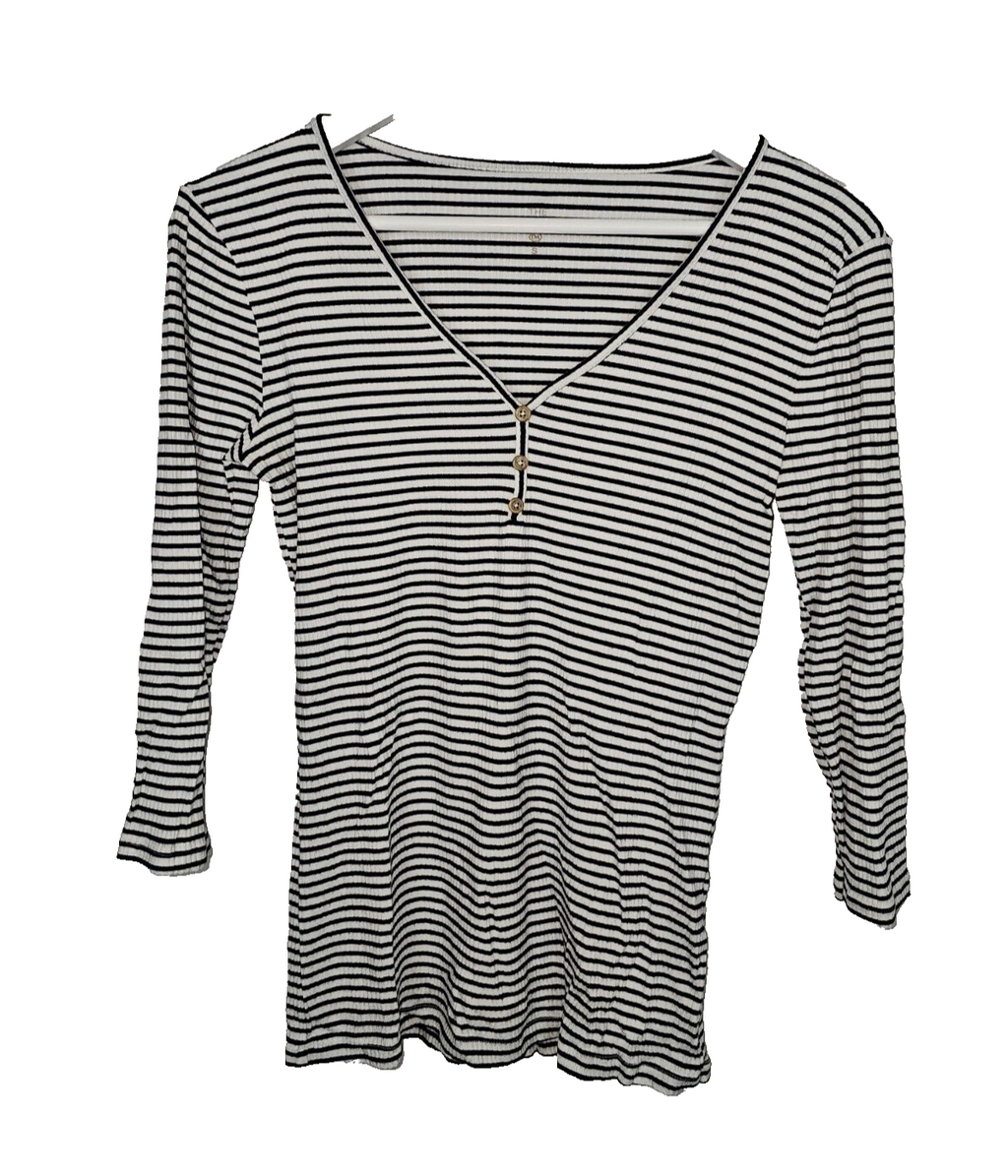 EK6843 Damen Sweatshirt von C&A, Schwarz/ Weiß, Gr.S0