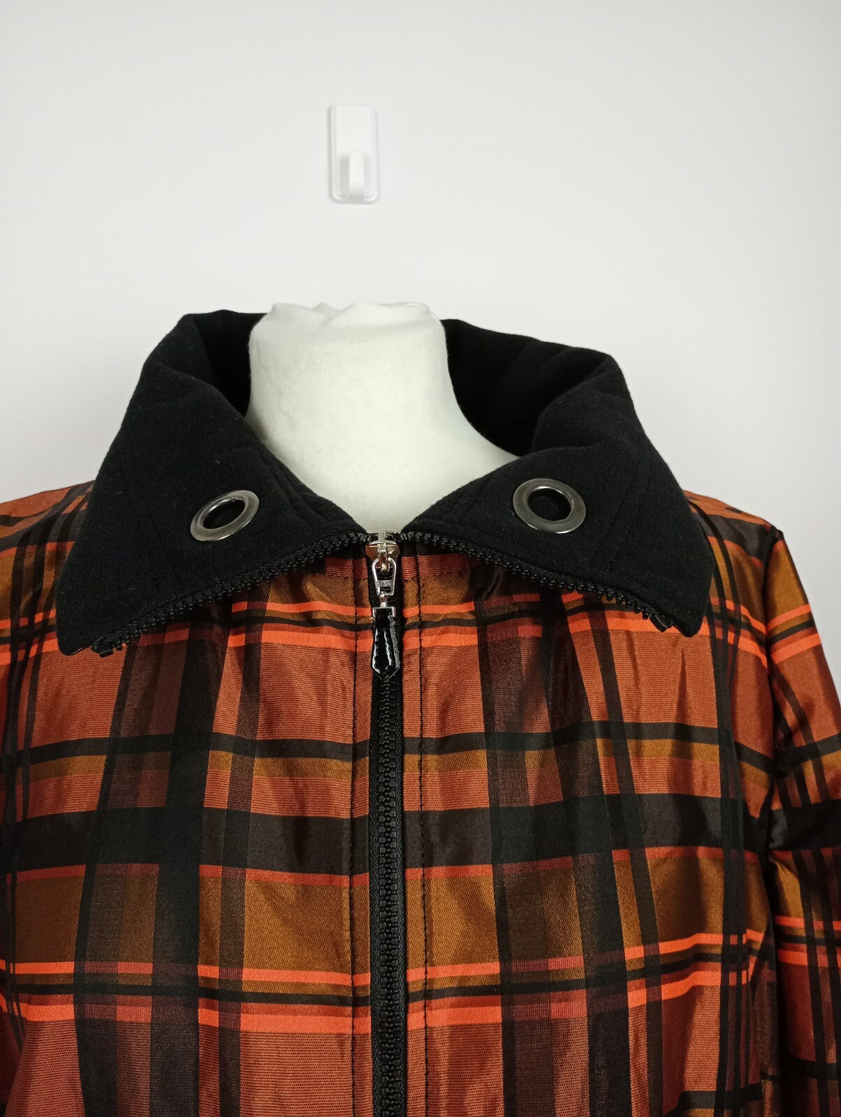 EK5324 Damen Jacke von Tuzzi, kariert, schwarz/orange/bronze, Gr. 401