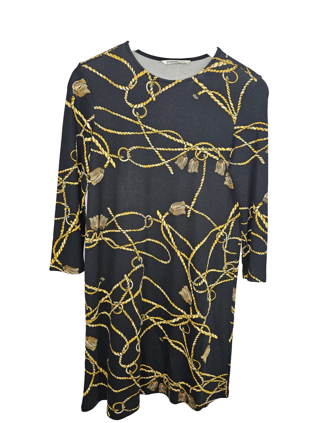 EK2886 Damen Kleid von Stradivarius, schwarz-gold, Gr.M0