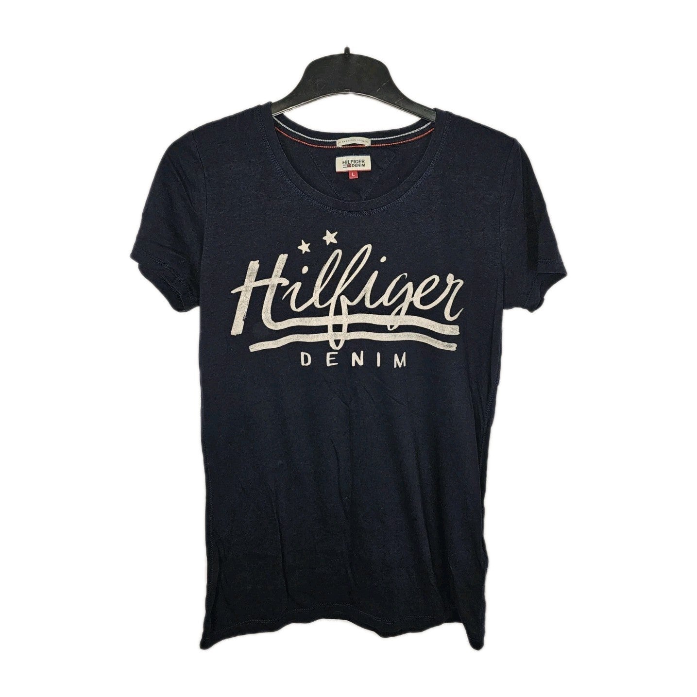 EK5864 Damen T-Shirt von Hilfiger Denim, Blau, Gr. L0