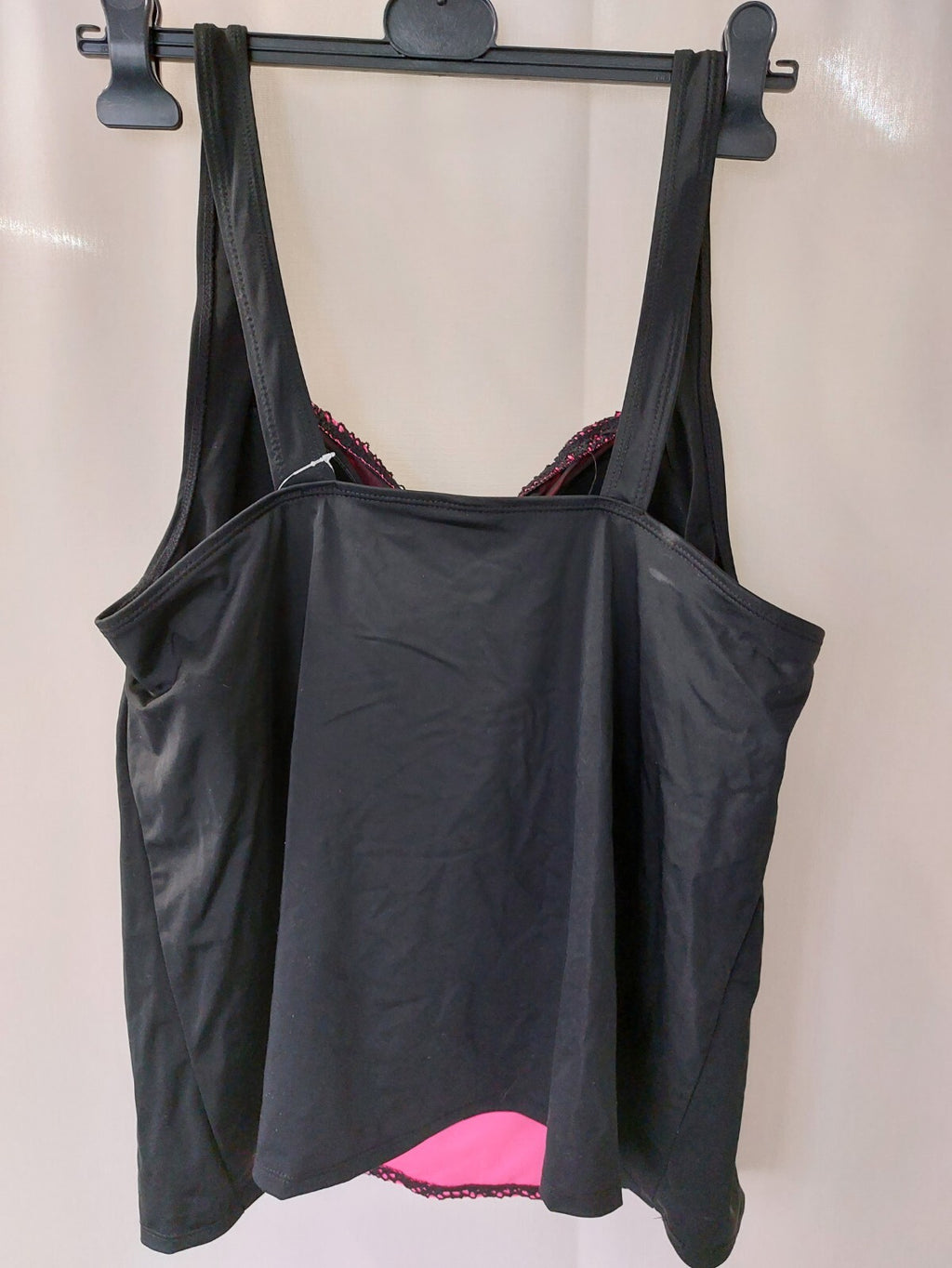 EK2679 Damen Badeoberteil von Janina Curved, schwarz-pink, Gr.XL4