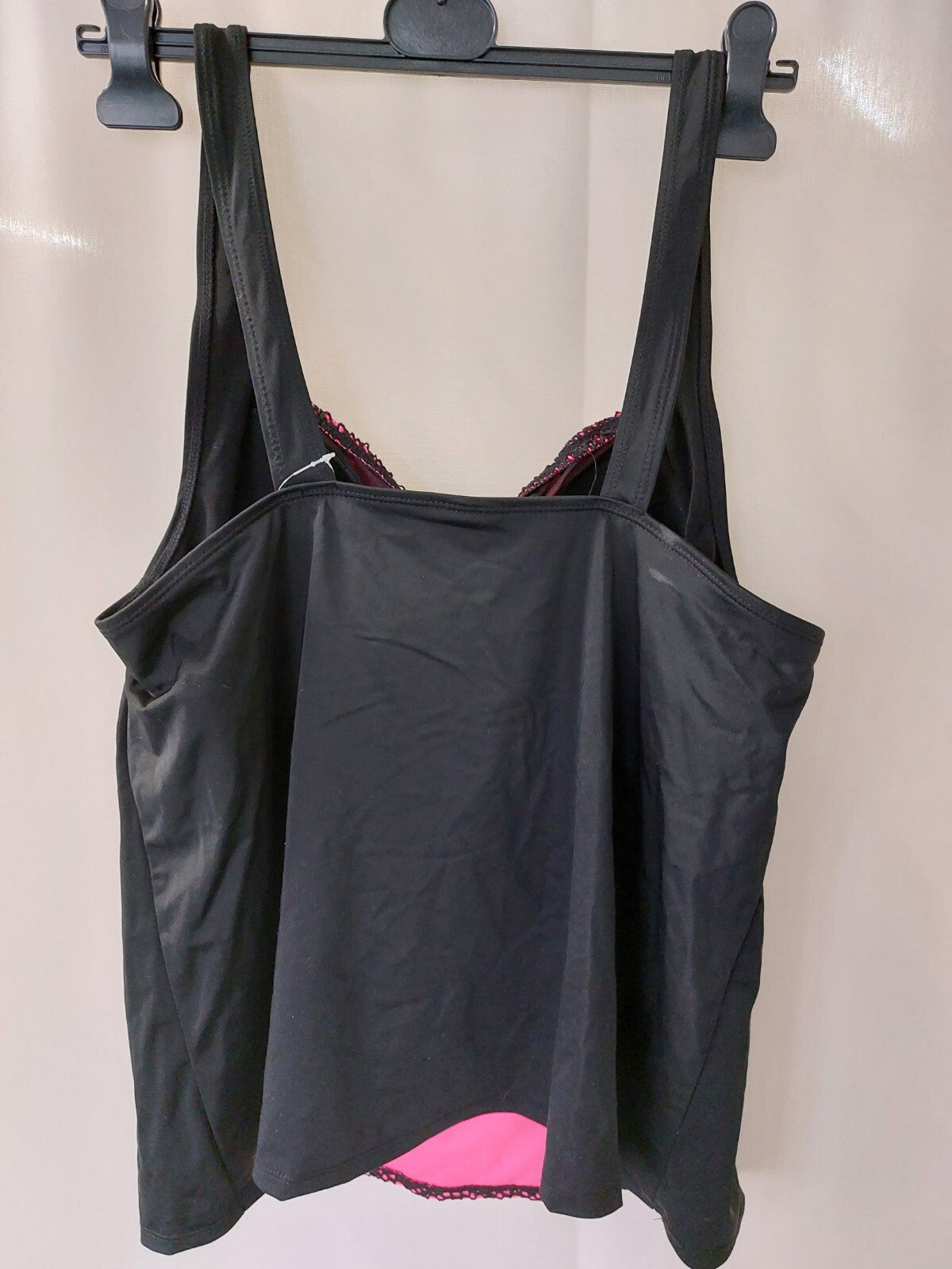 EK2679 Damen Badeoberteil von Janina Curved, schwarz-pink, Gr.XL4