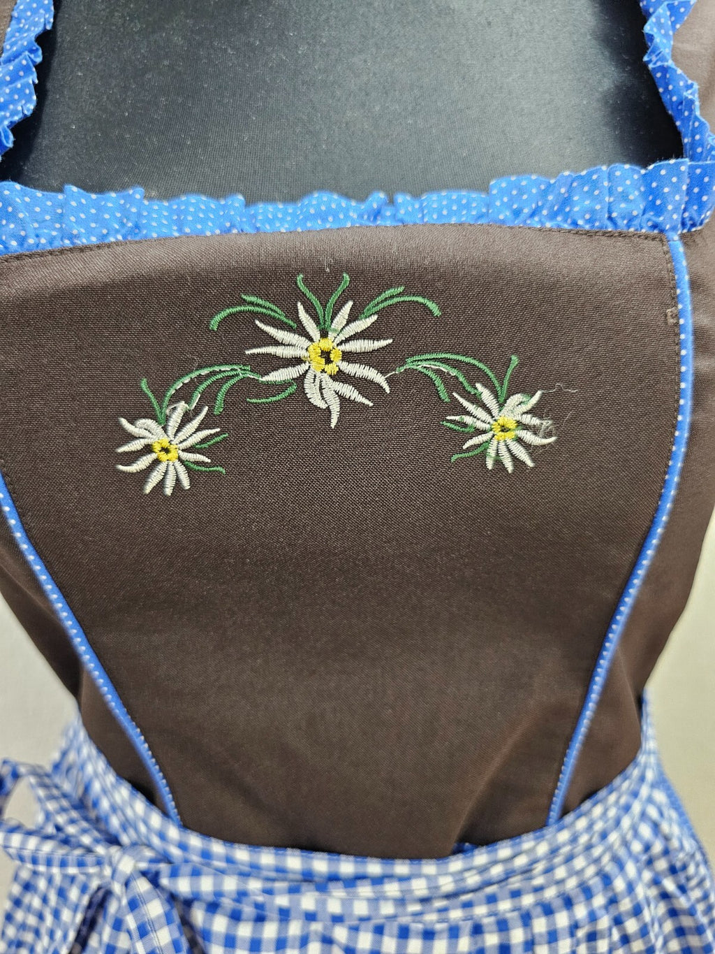 EK5674 Damen Dirndl von NKD, braun/blau/weiß, Gr. 442