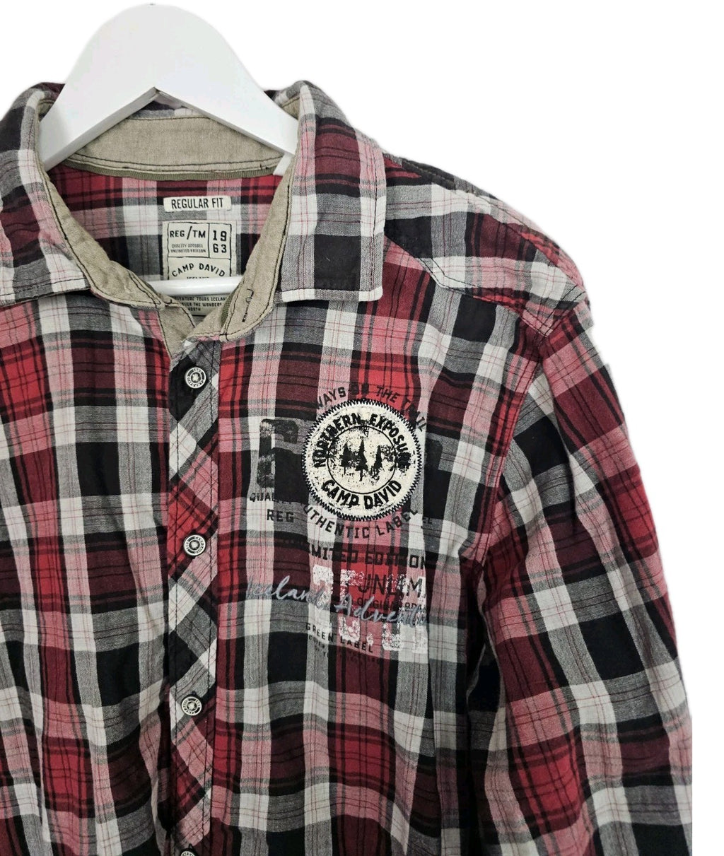 EK9600 Herren Hemd von Camp David, Rot, Gr. M1