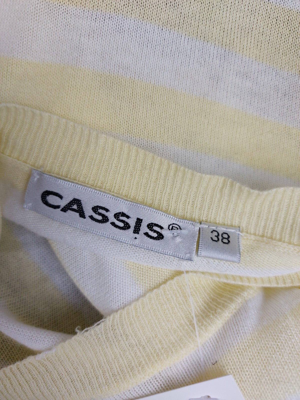 EK0041 Damen Shirt von Cassis, gelb/weiß gestreift, Gr. 385