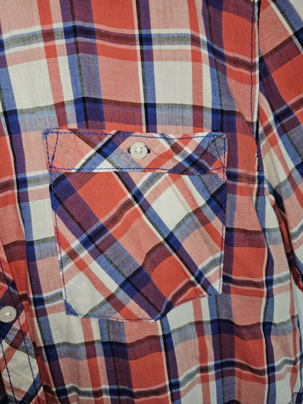 EK6100 Herren Hemd von H&M, rot-blau, Gr.L1