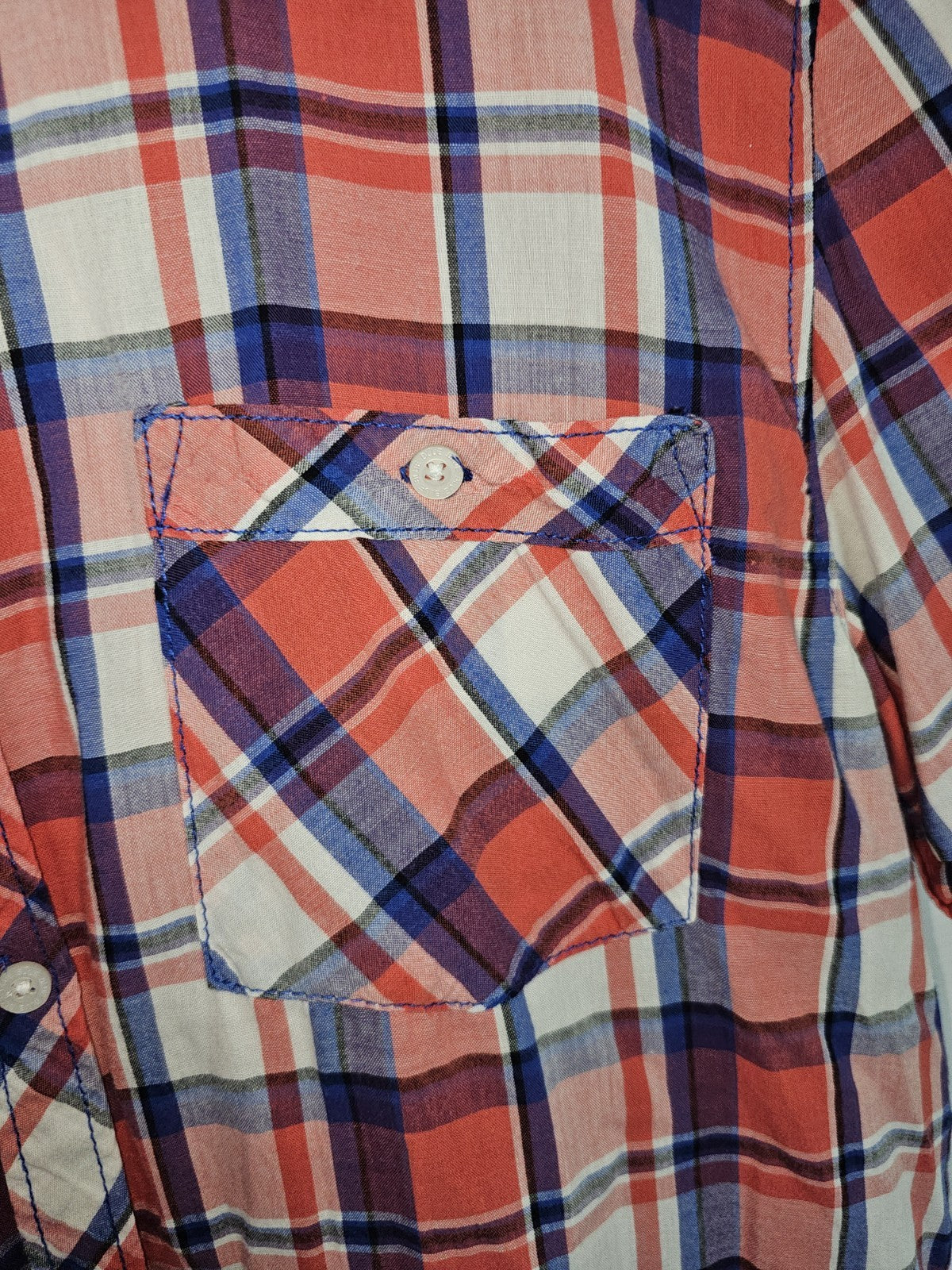EK6100 Herren Hemd von H&M, rot-blau, Gr.L1