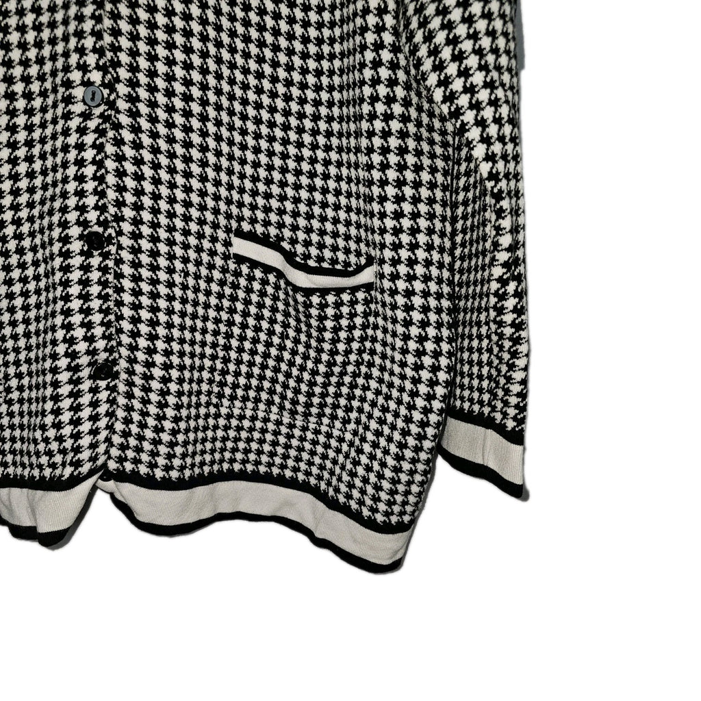 EK9392 Damen Strickjacke von Helena Vera, Schwarz/Weiß, Gr. 461