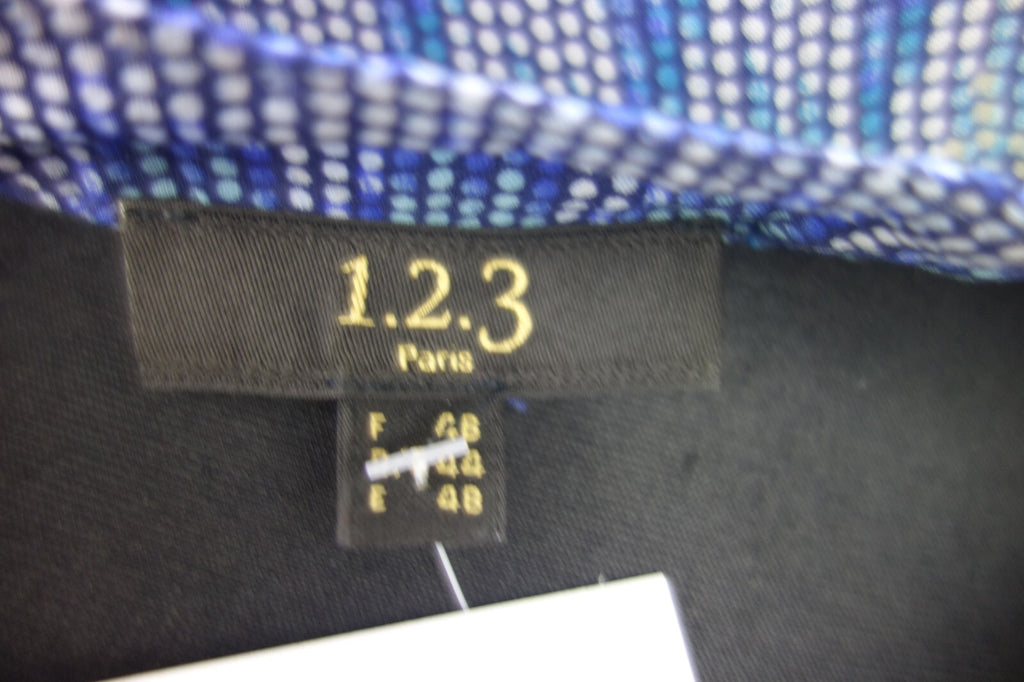 EK2632 Damen Bluse von 1.2.3 Paris, blau, Gr. 444